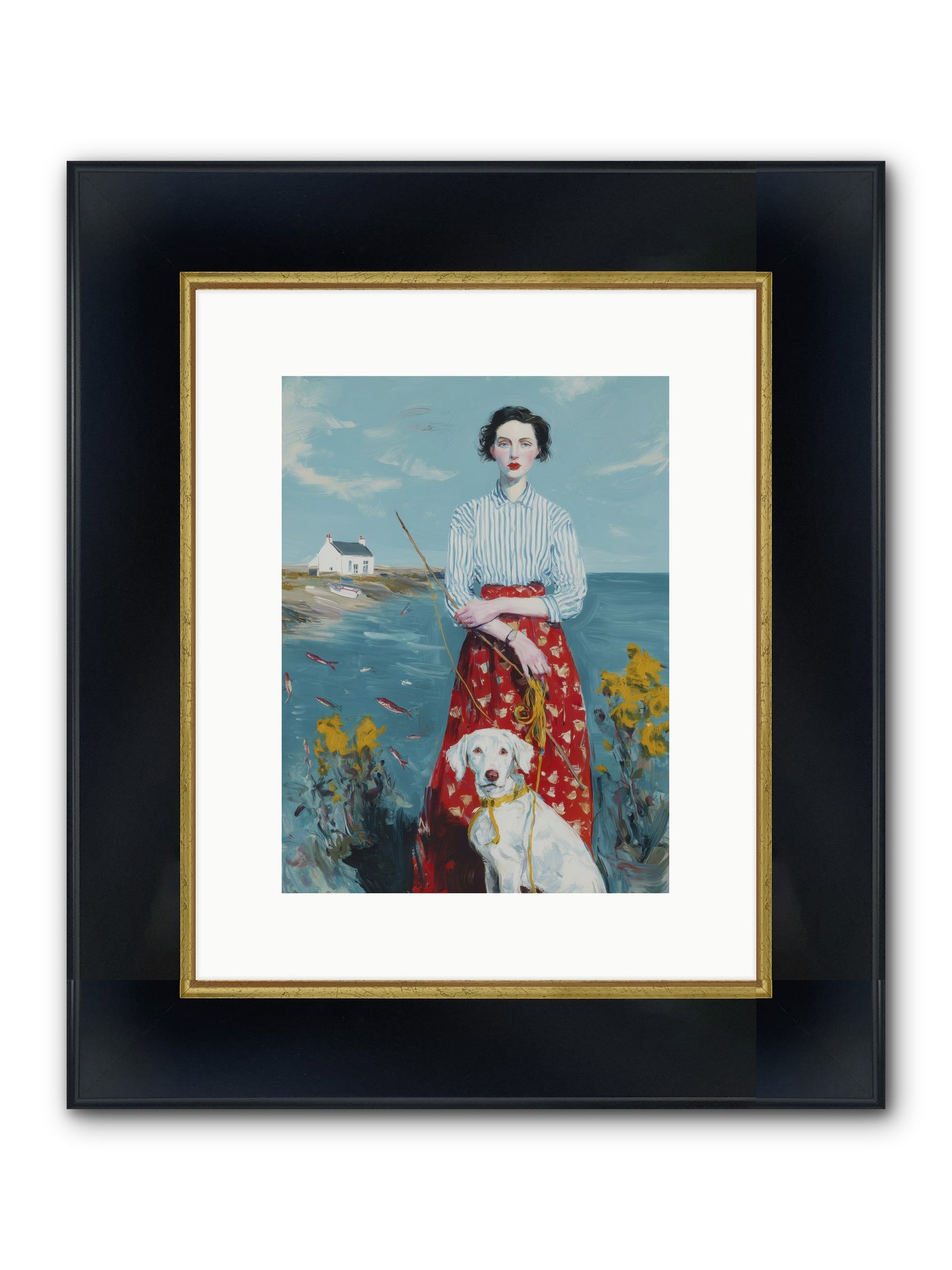 Dreams On Hold Framed Print - Wide Black w/Gold 9x12