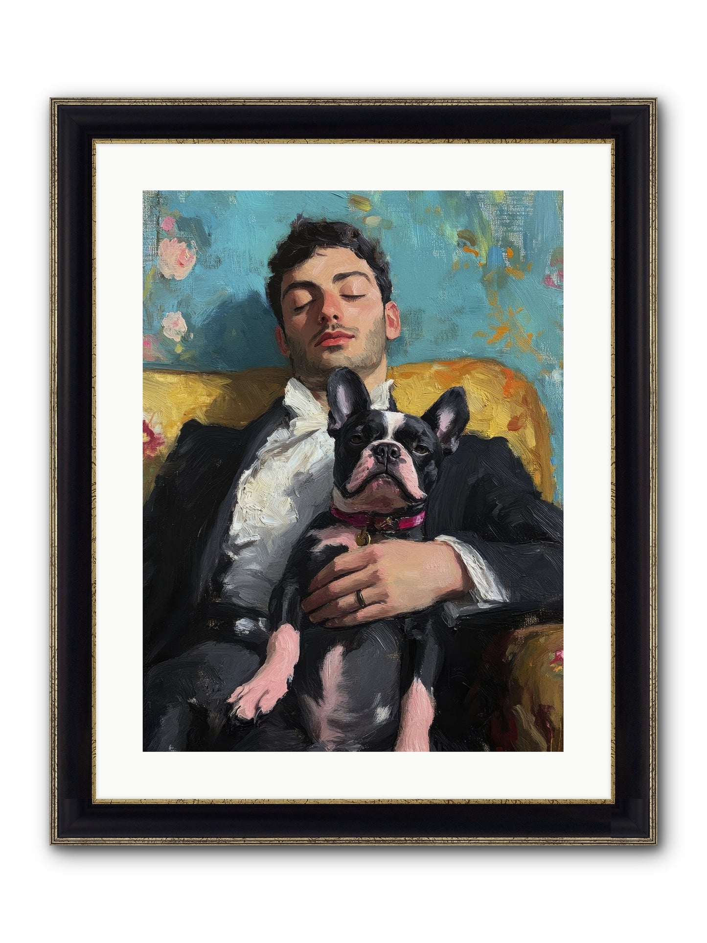 Dreams Side By Side Framed Print - Black & Gold 18x24