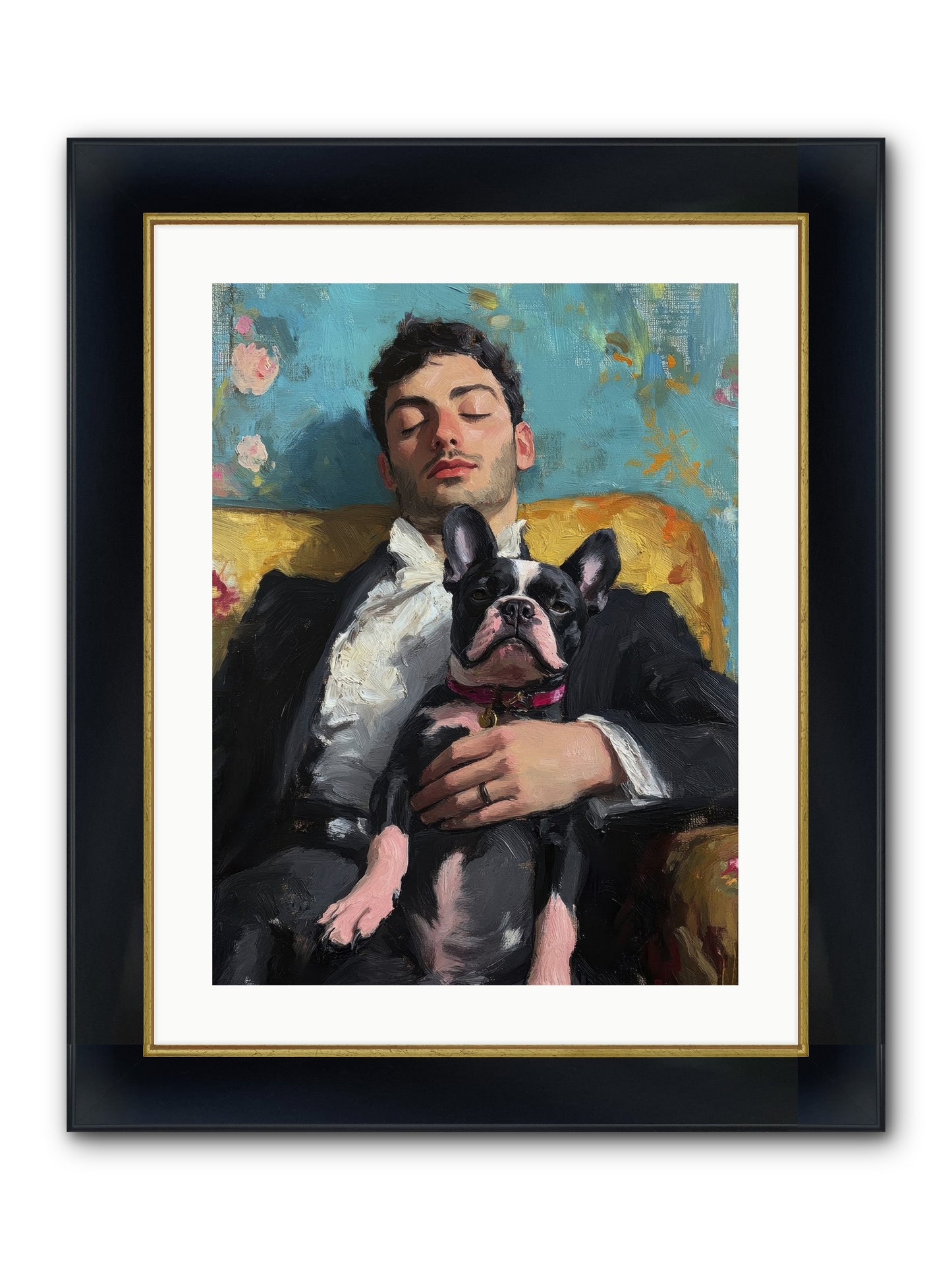 Dreams Side By Side Framed Print - Wide Black w/Gold 18x24