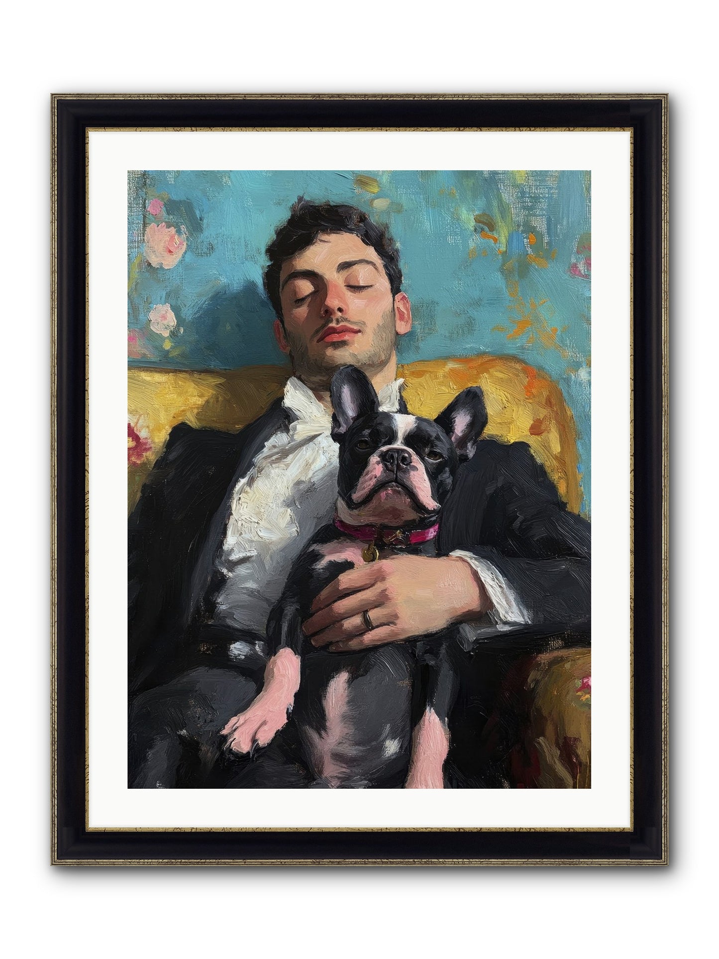 Dreams Side By Side Framed Print - Black & Gold 24x32