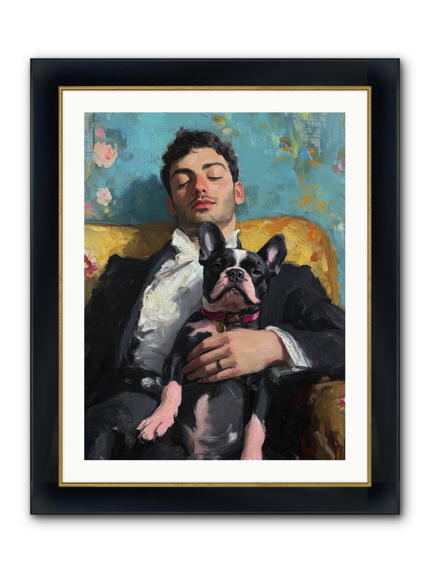 Dreams Side By Side Framed Print - Wide Black w/Gold 24x32