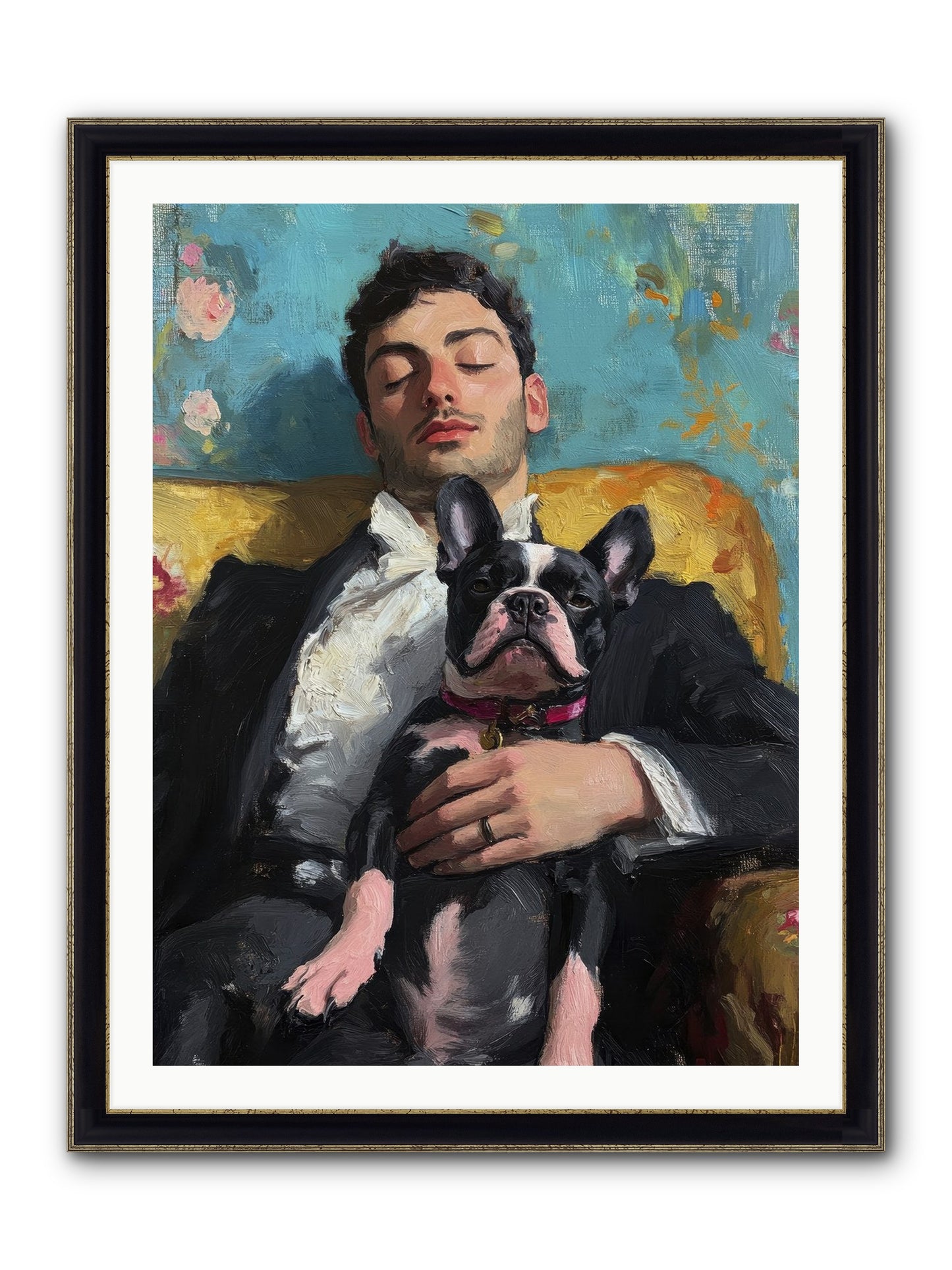Dreams Side By Side Framed Print - Black & Gold 30x40