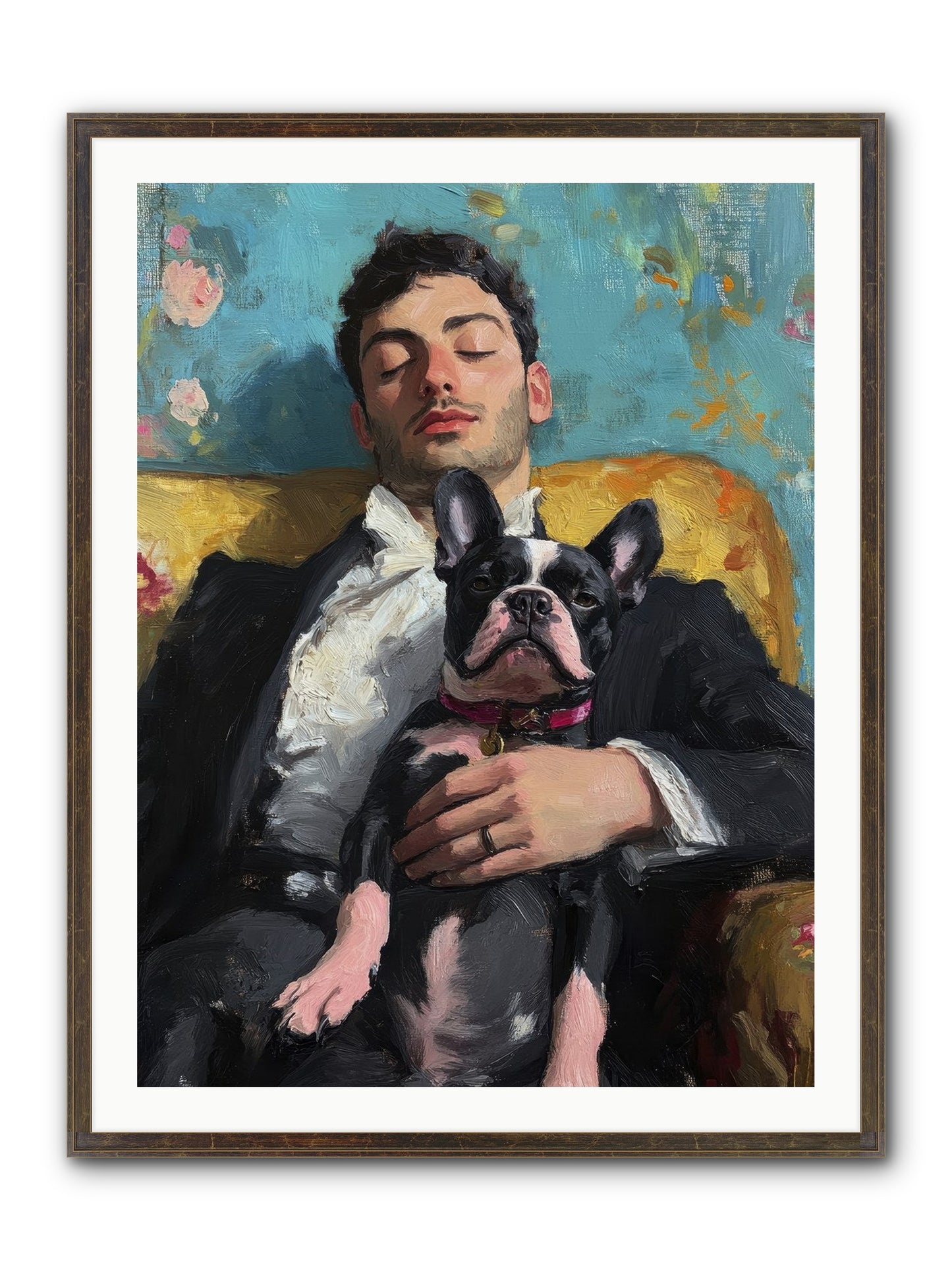 Dreams Side By Side Framed Print - Slimwoods Black/Gold 30x40