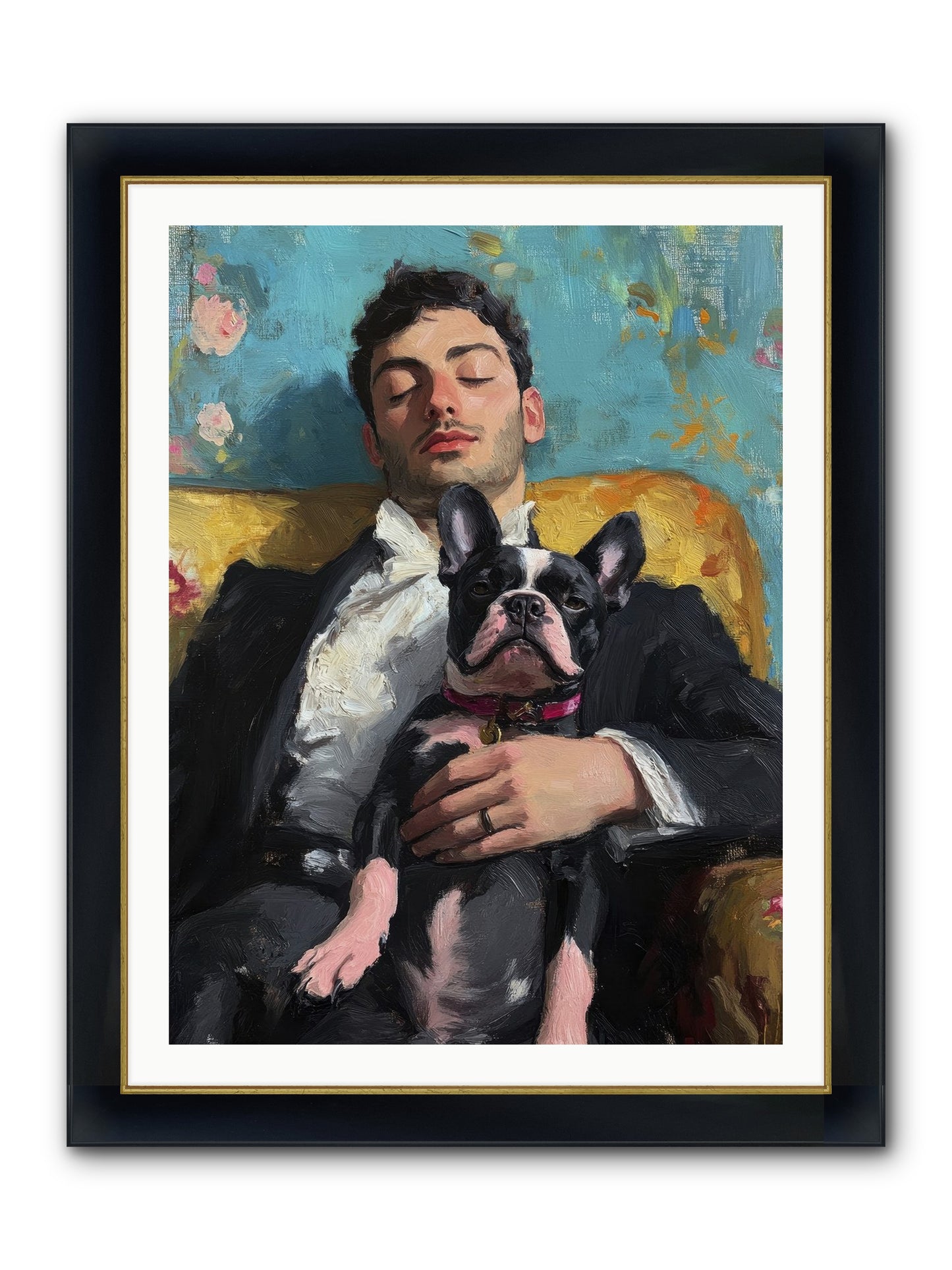 Dreams Side By Side Framed Print - Wide Black w/Gold 30x40