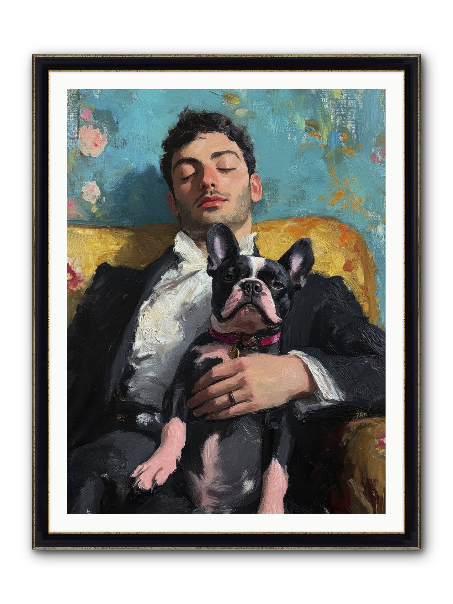 Dreams Side By Side Framed Print - Black & Gold 36x48