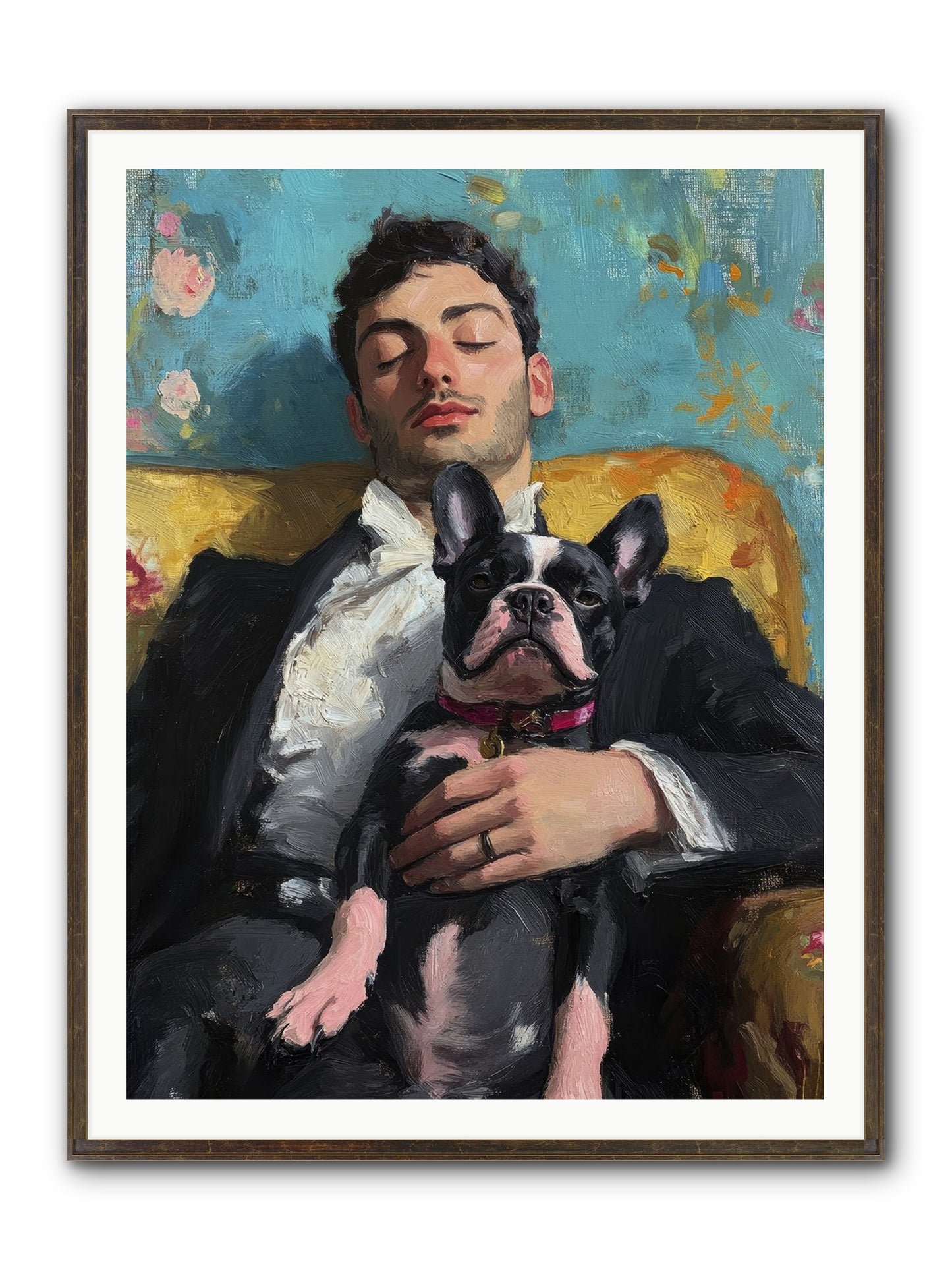 Dreams Side By Side Framed Print - Slimwoods Black/Gold 36x48