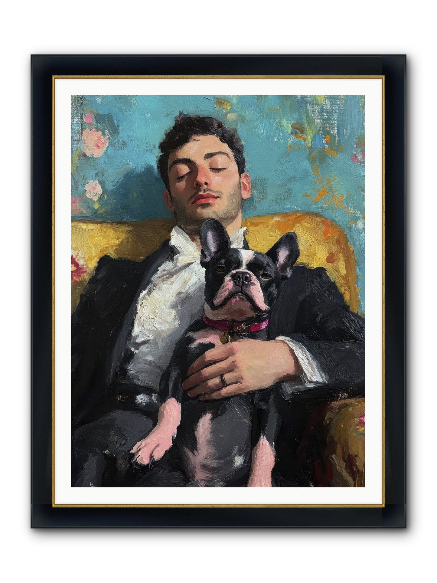 Dreams Side By Side Framed Print - Wide Black w/Gold 36x48