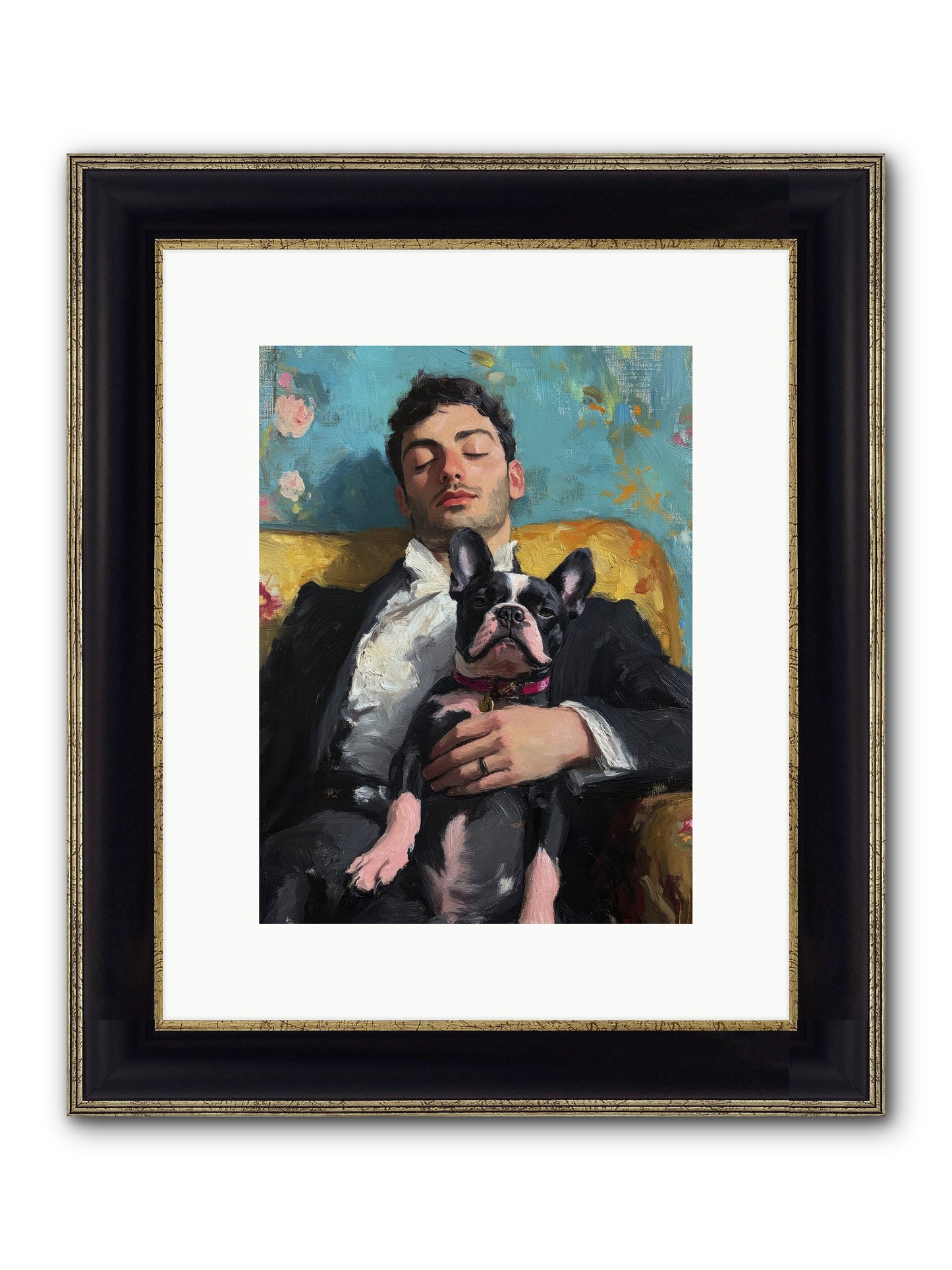 Dreams Side By Side Framed Print - Black & Gold 9x12