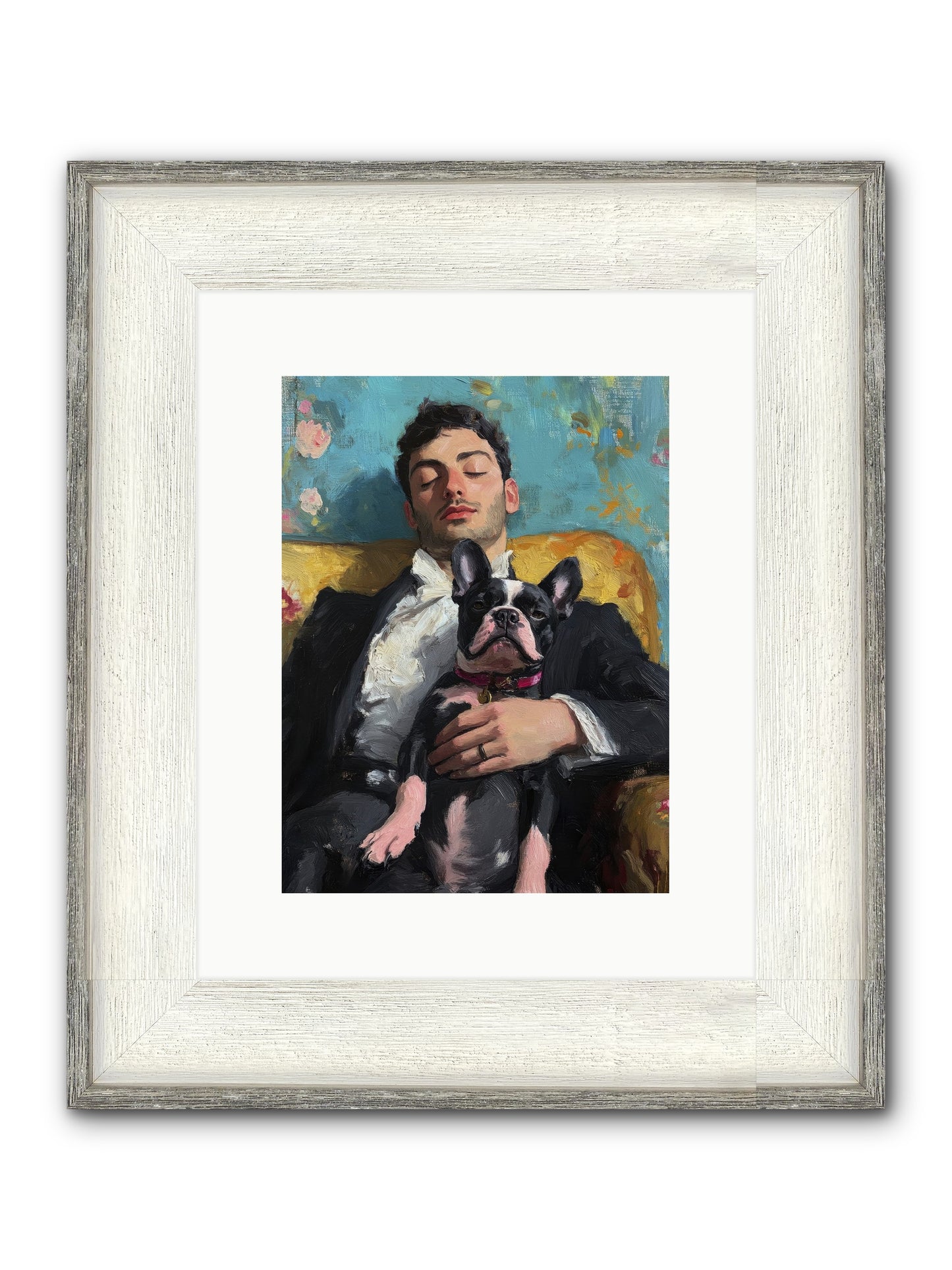 Dreams Side By Side Framed Print - Driftwood White 9x12