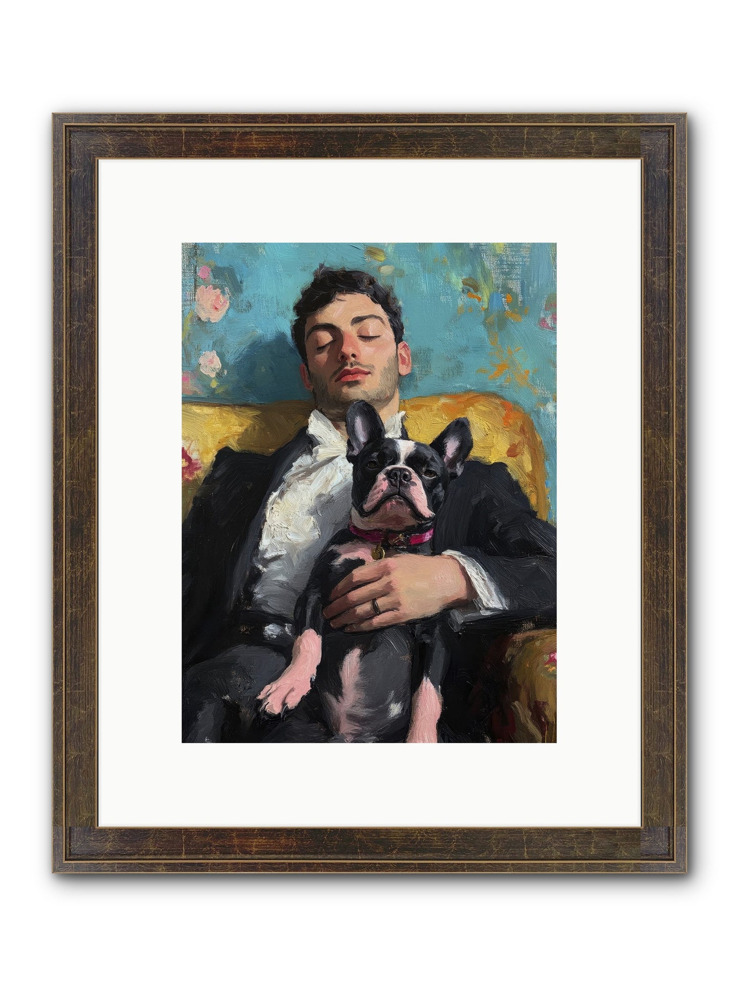 Dreams Side By Side Framed Print - Slimwoods Black/Gold 9x12