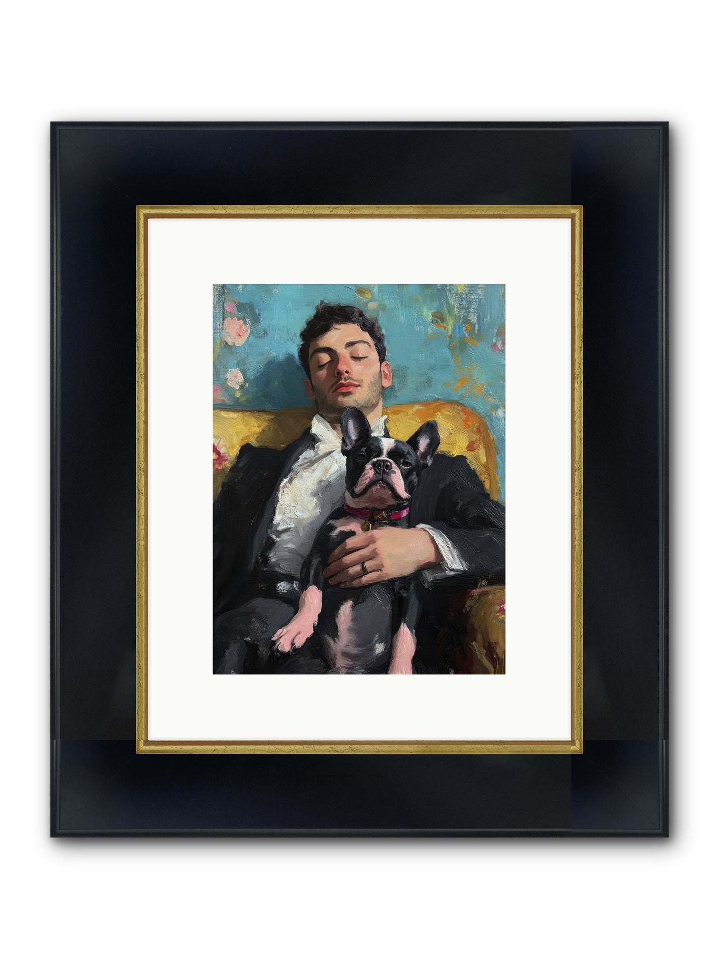 Dreams Side By Side Framed Print - Wide Black w/Gold 9x12