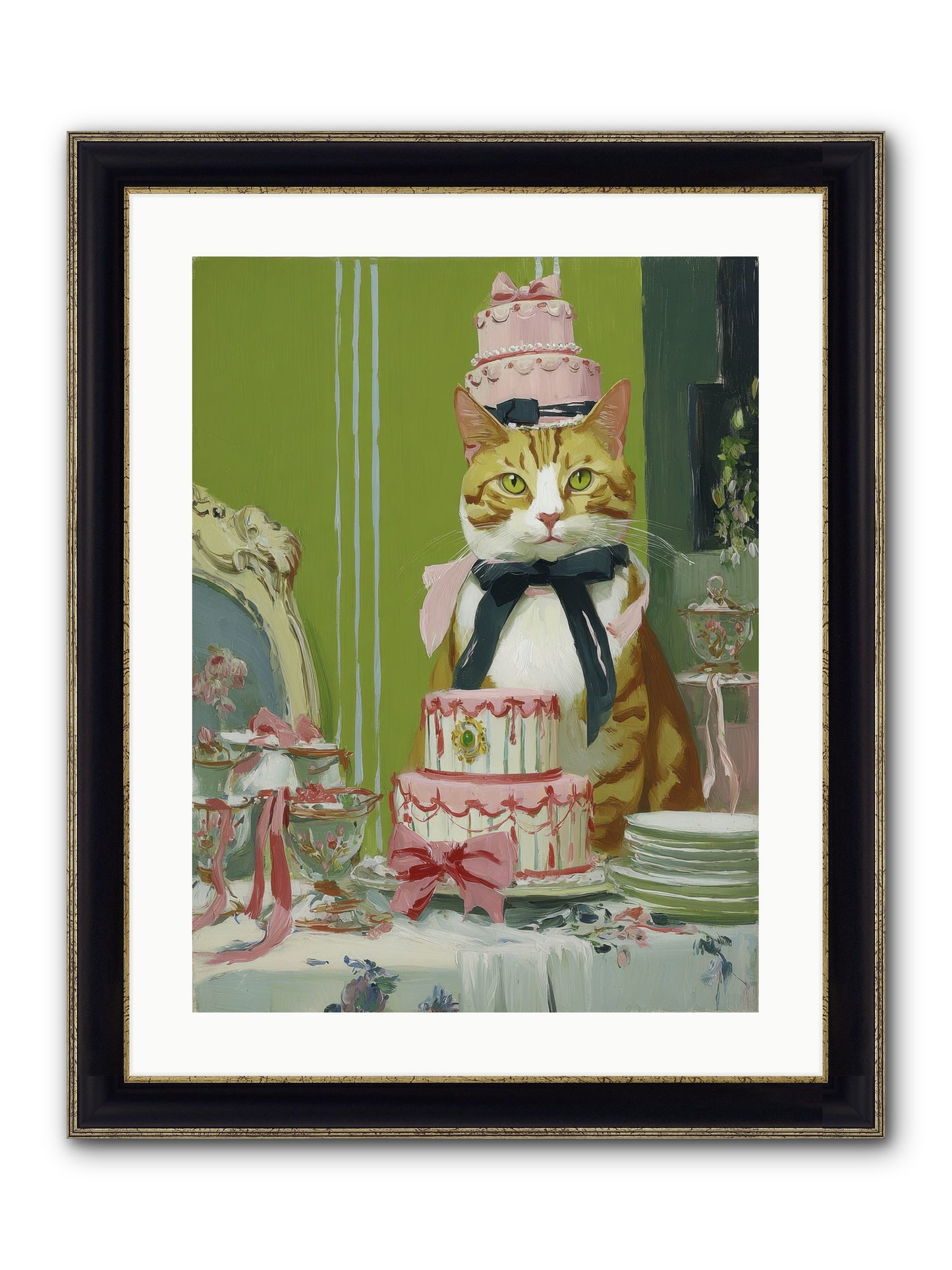 Drenched In Wonder Framed Print - Black & Gold 18x24