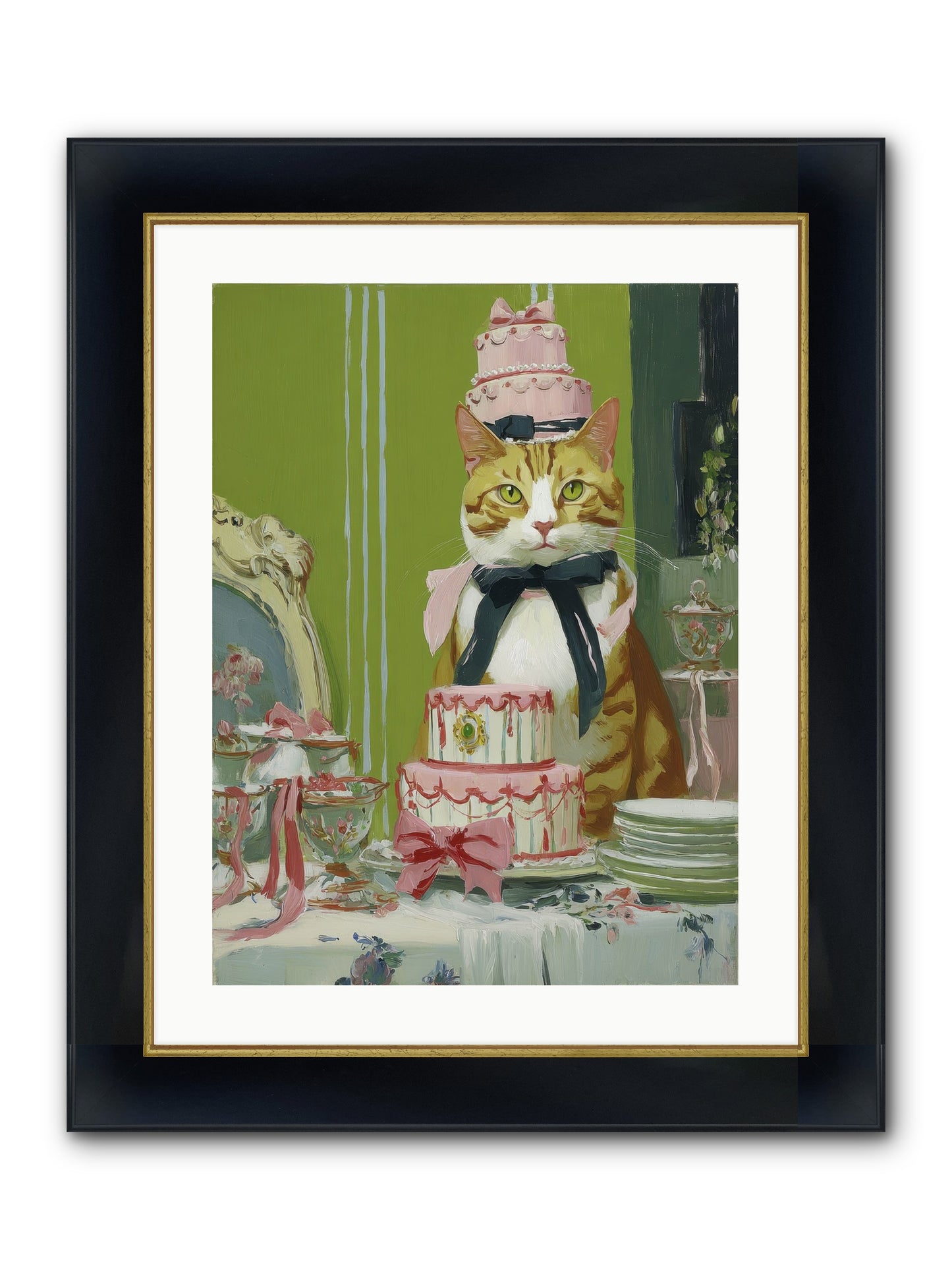 Drenched In Wonder Framed Print - Wide Black w/Gold 18x24