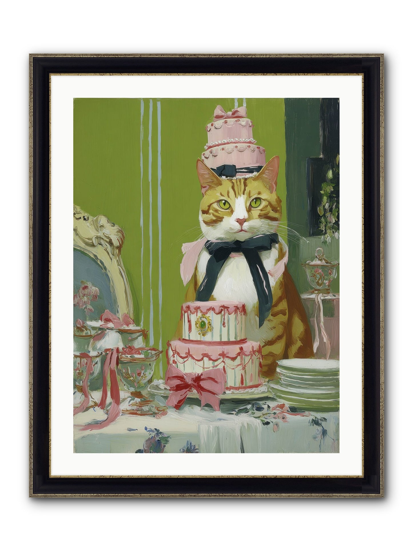 Drenched In Wonder Framed Print - Black & Gold 24x32