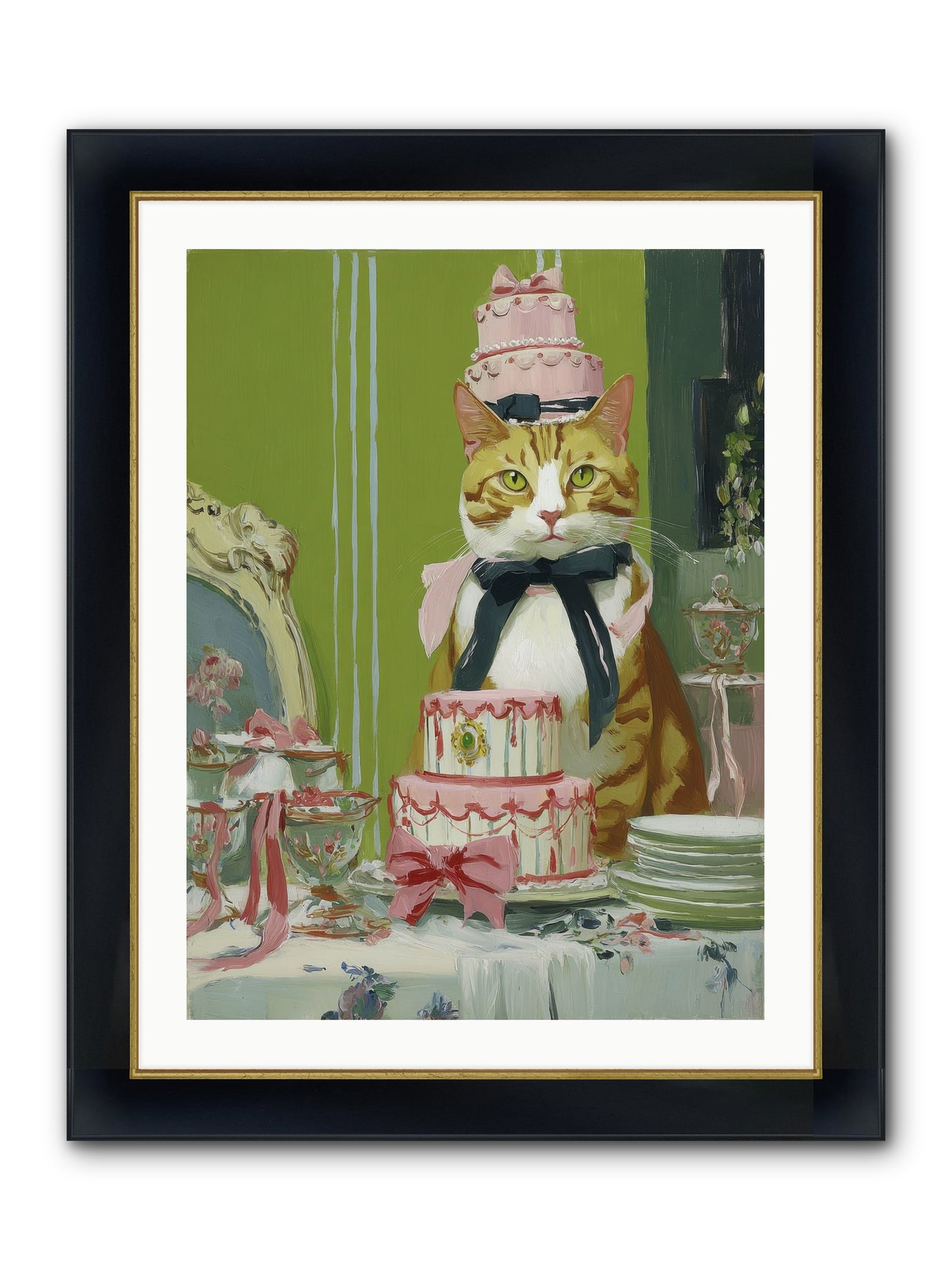 Drenched In Wonder Framed Print - Wide Black w/Gold 24x32
