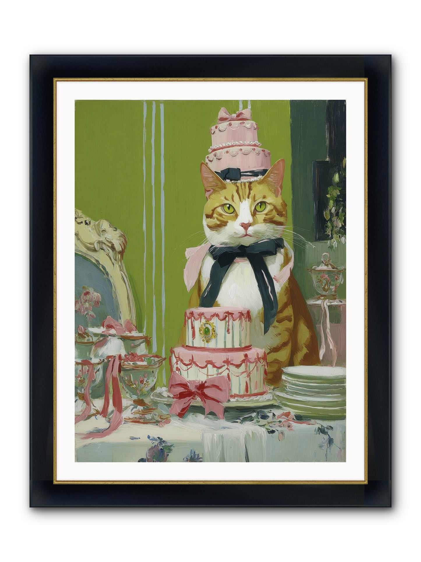 Drenched In Wonder Framed Print - Wide Black w/Gold 30x40