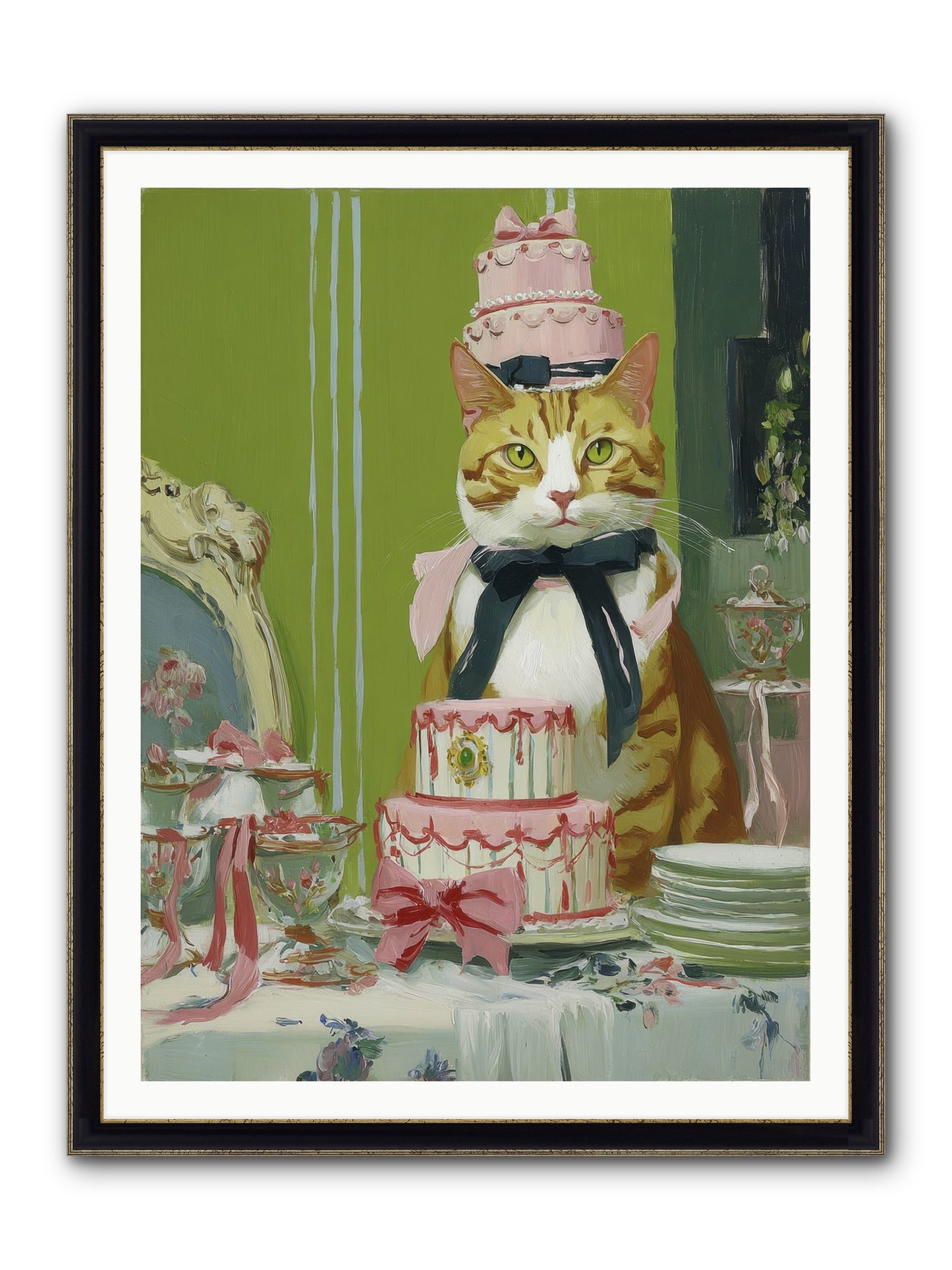 Drenched In Wonder Framed Print - Black & Gold 36x48