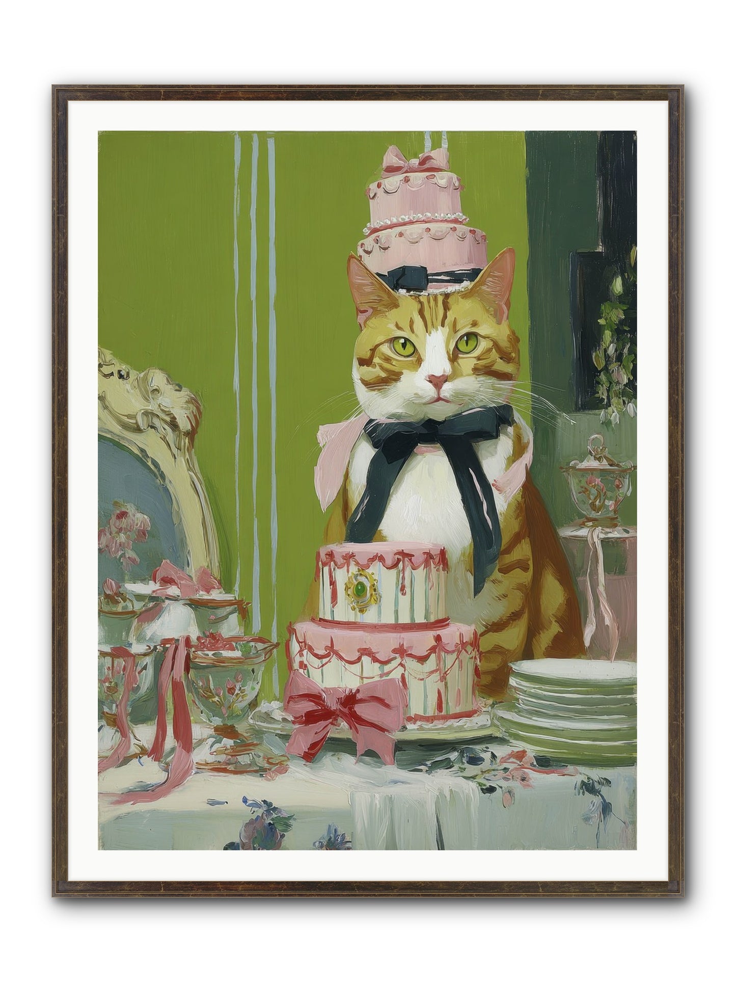 Drenched In Wonder Framed Print - Slimwoods Black/Gold 36x48