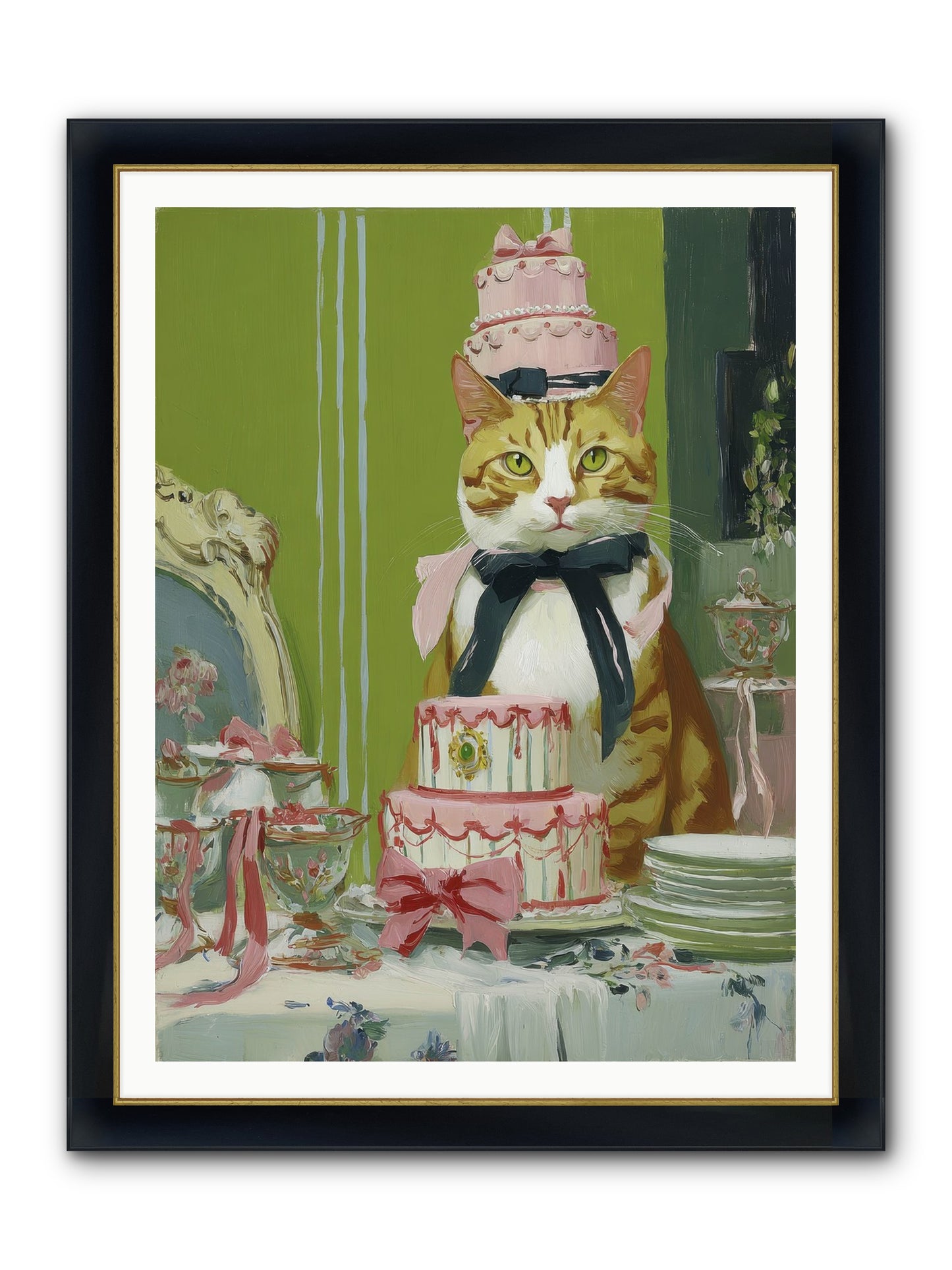 Drenched In Wonder Framed Print - Wide Black w/Gold 36x48