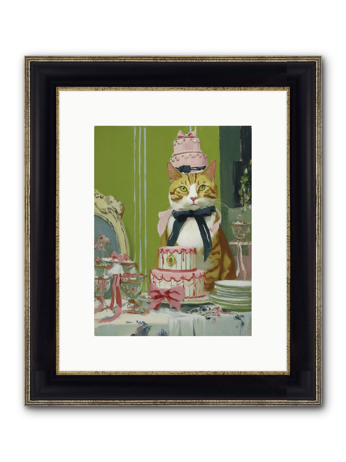 Drenched In Wonder Framed Print - Black & Gold 9x12