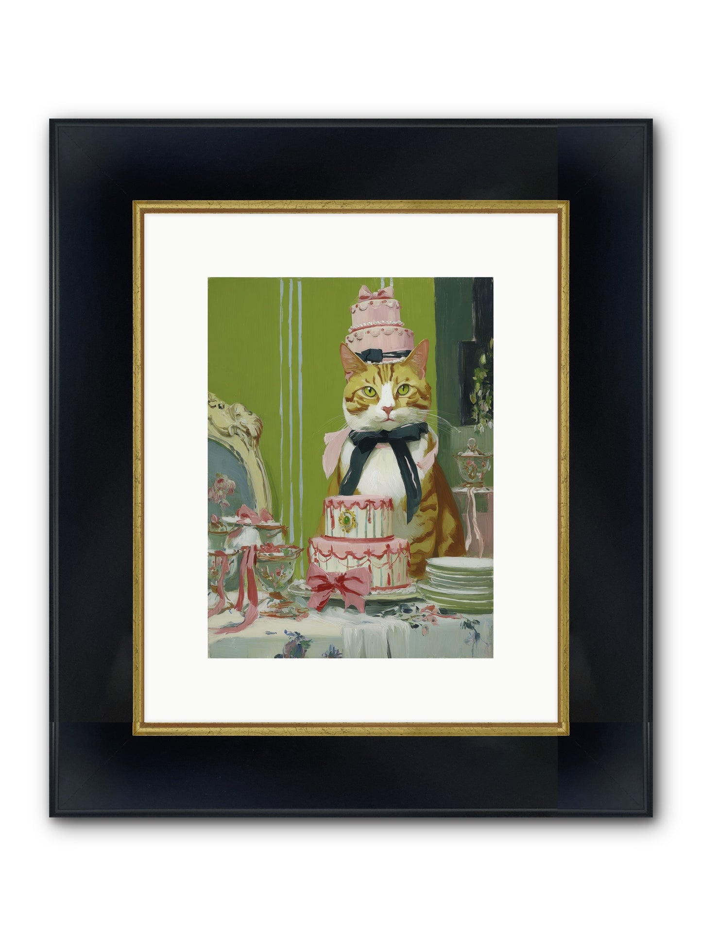 Drenched In Wonder Framed Print - Wide Black w/Gold 9x12