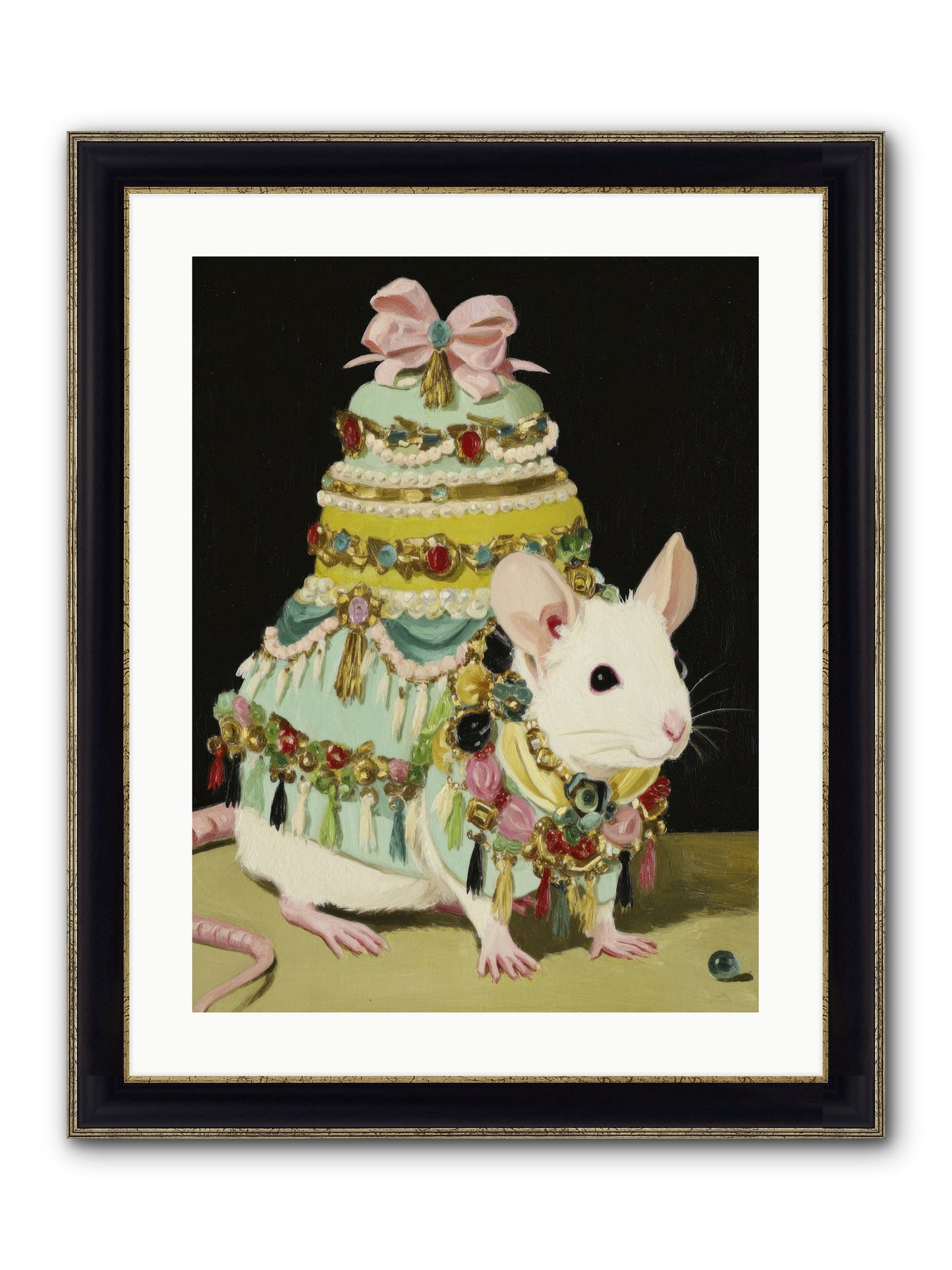 Dressed In Moonbeams Framed Print - Black & Gold 18x24