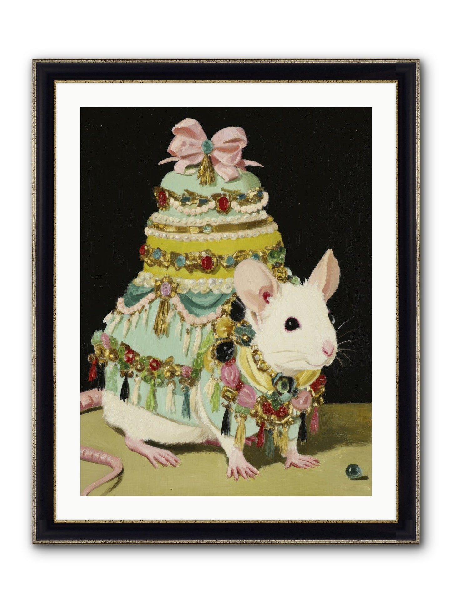 Dressed In Moonbeams Framed Print - Black & Gold 24x32