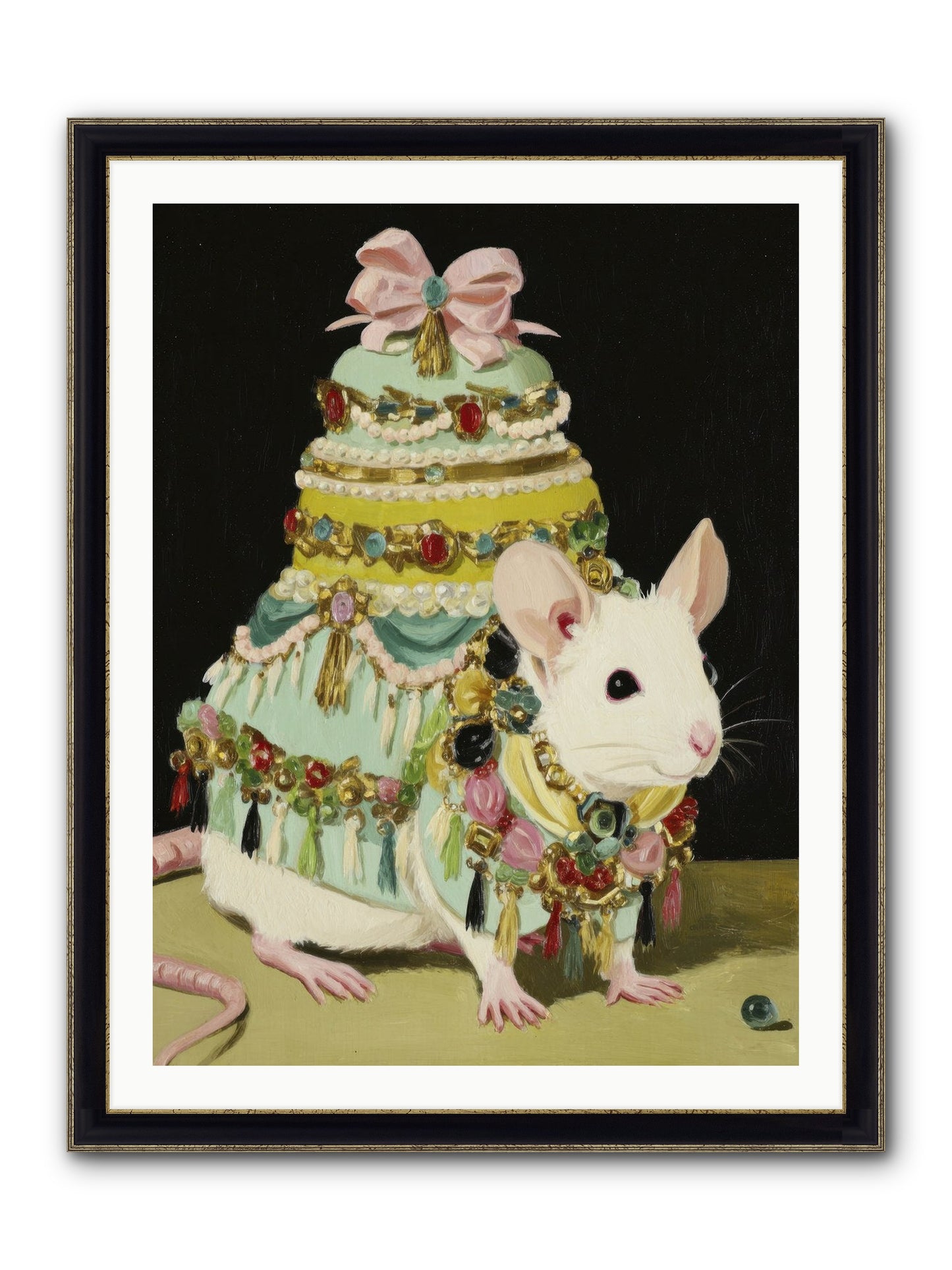 Dressed In Moonbeams Framed Print - Black & Gold 30x40