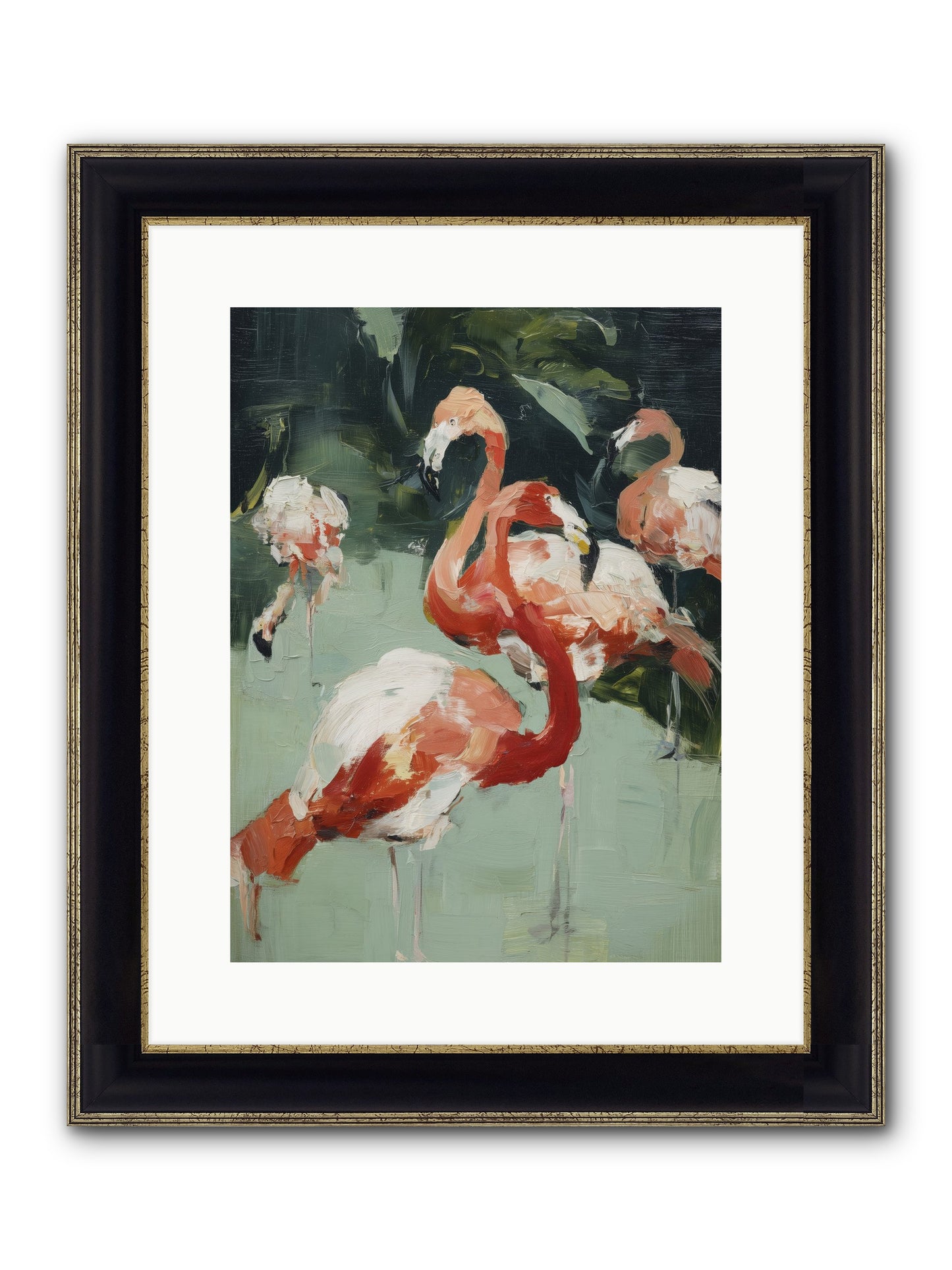 Dressed In Silk Framed Print - Black & Gold 12x16