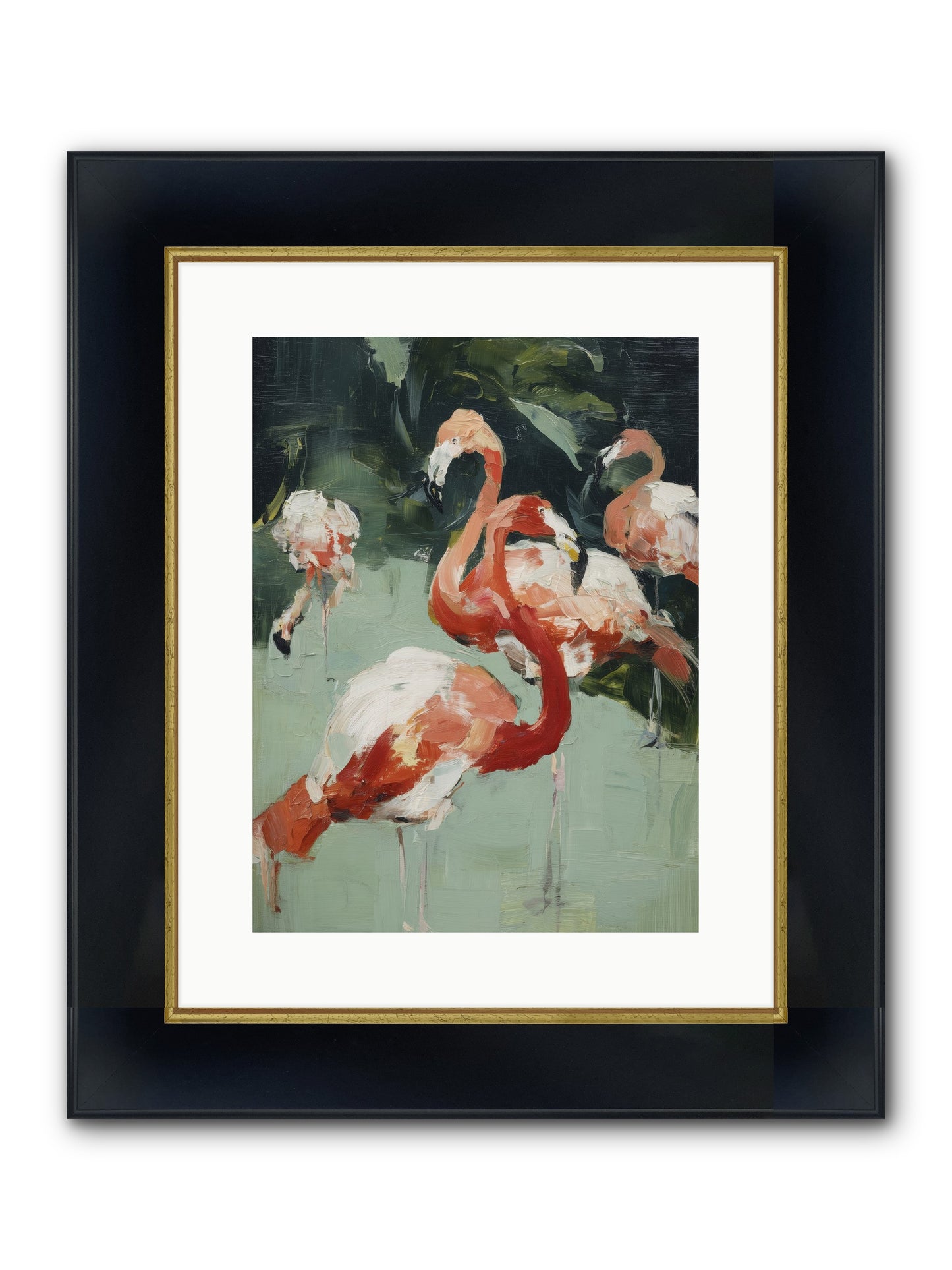 Dressed In Silk Framed Print - Wide Black w/Gold 12x16