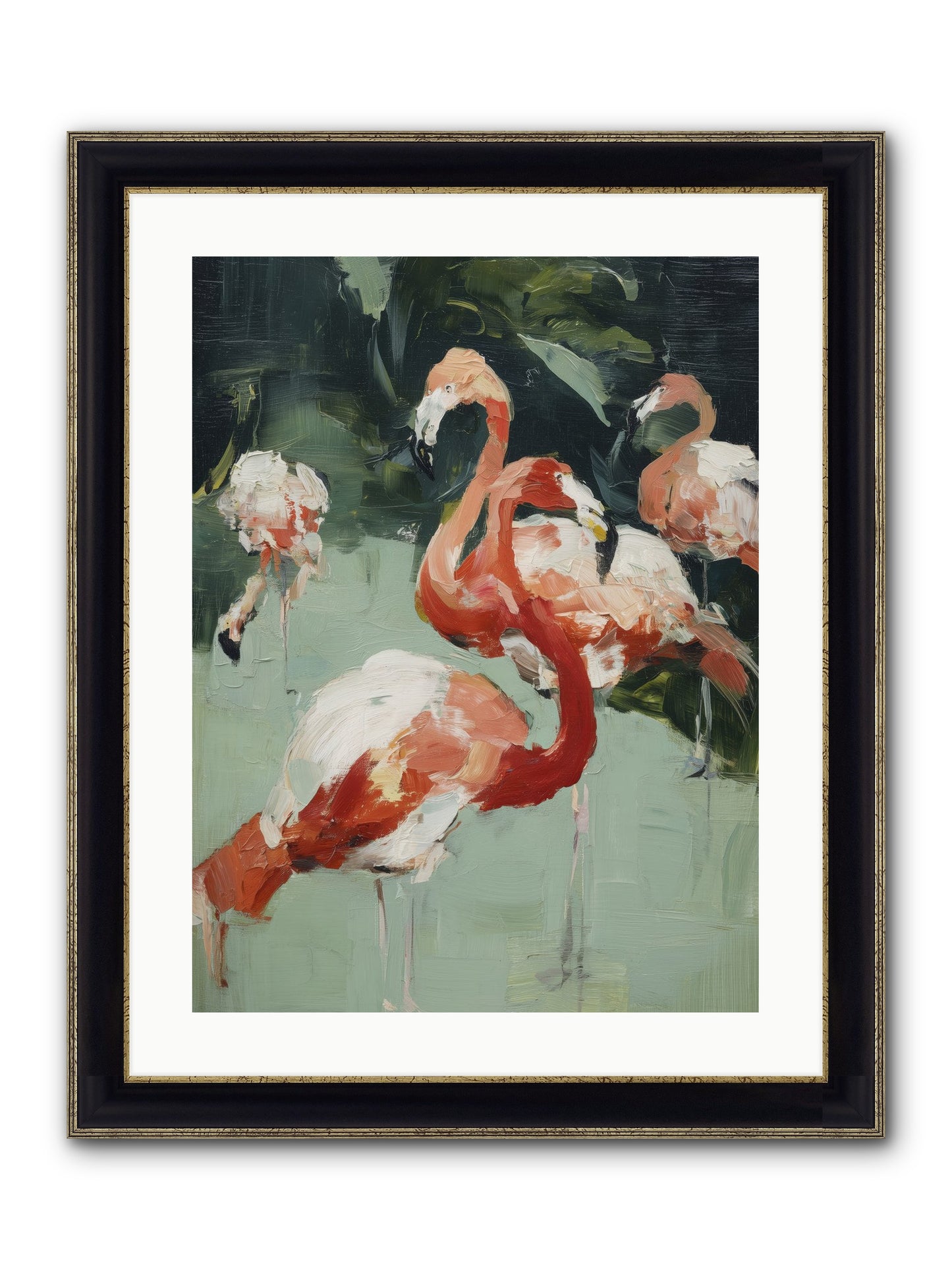 Dressed In Silk Framed Print - Black & Gold 18x24