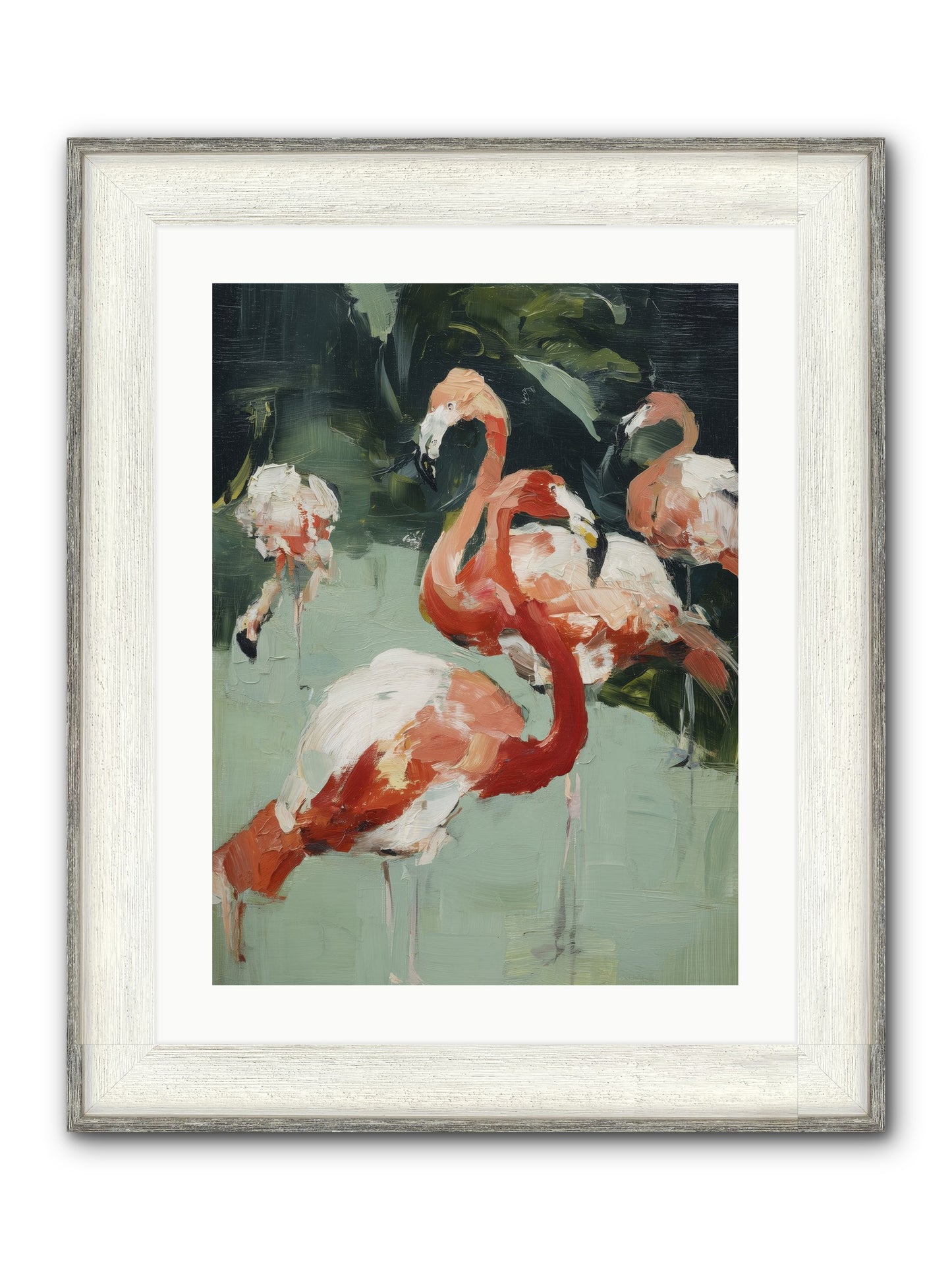 Dressed In Silk Framed Print - Driftwood White 18x24