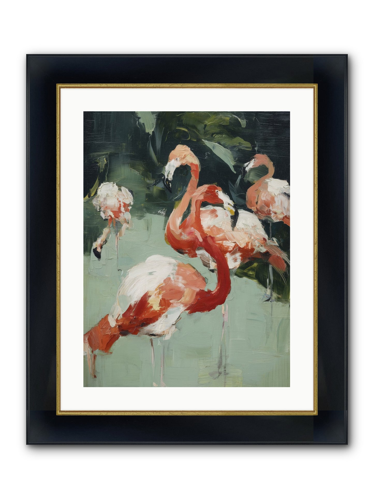 Dressed In Silk Framed Print - Wide Black w/Gold 18x24