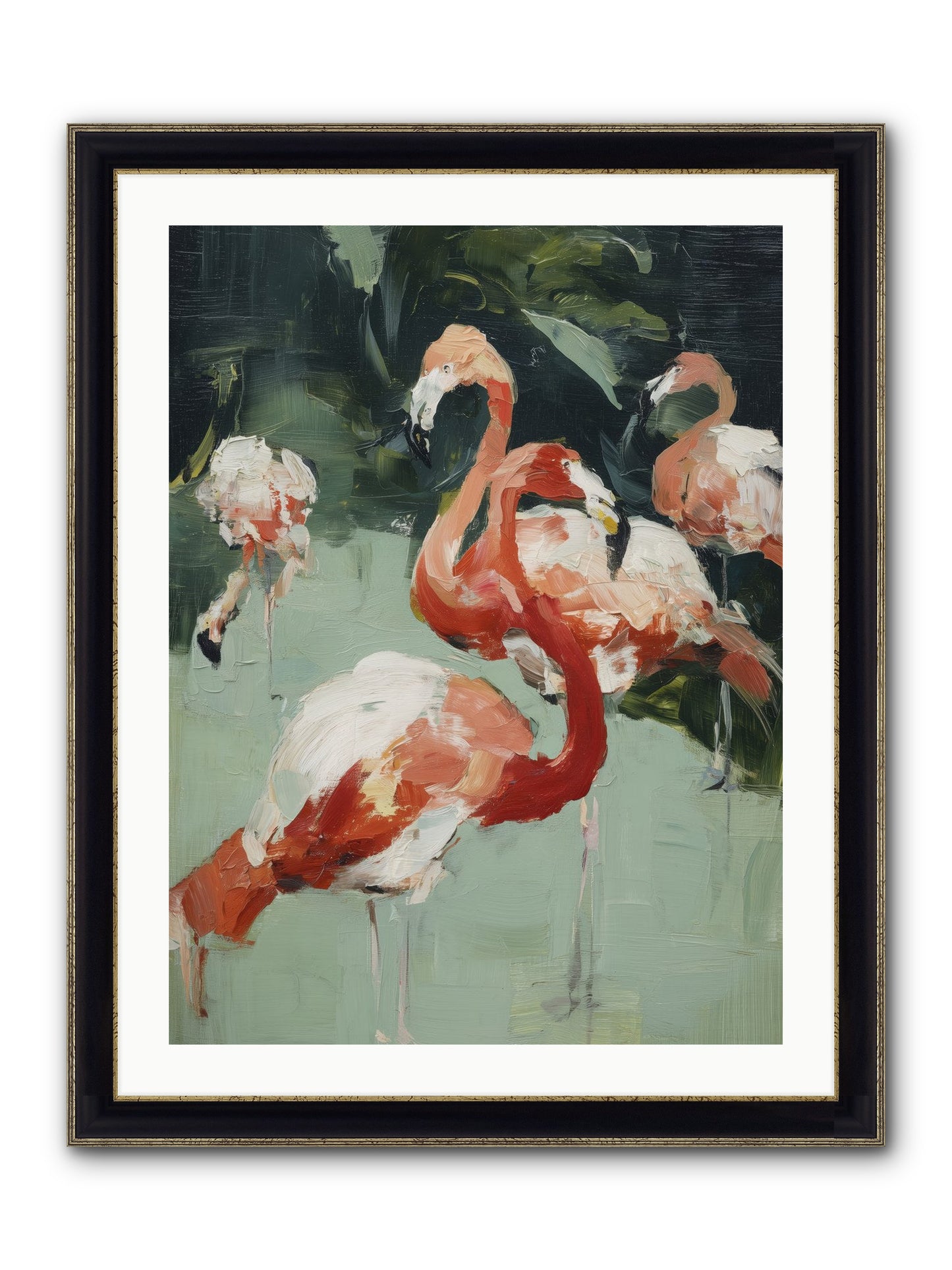 Dressed In Silk Framed Print - Black & Gold 24x32