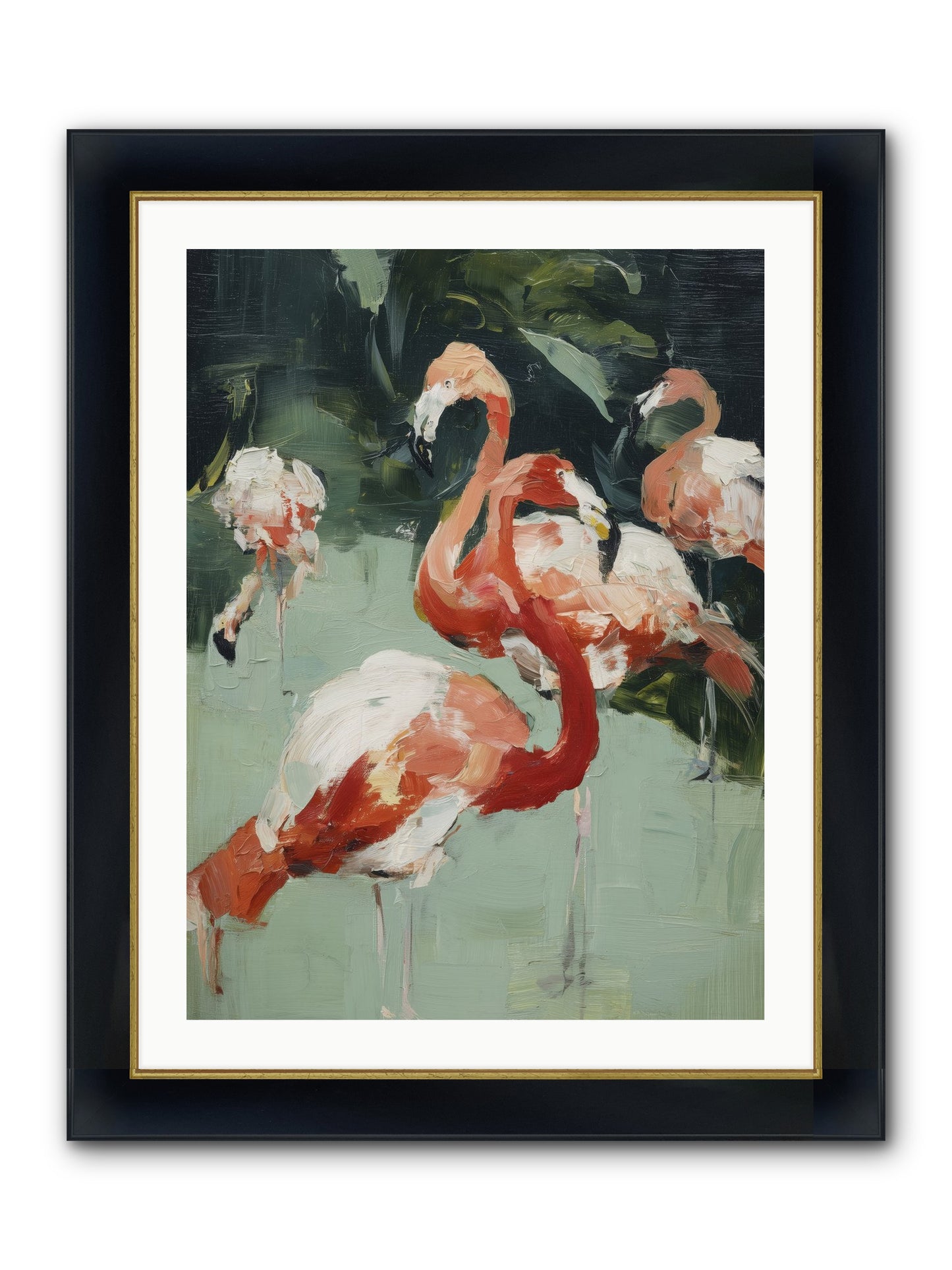 Dressed In Silk Framed Print - Wide Black w/Gold 24x32