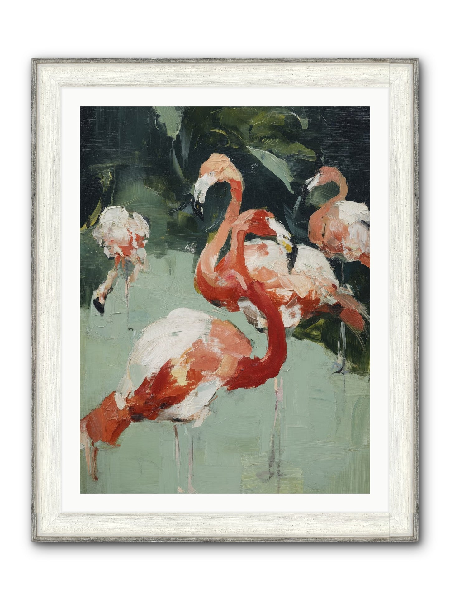 Dressed In Silk Framed Print - Driftwood White 30x40