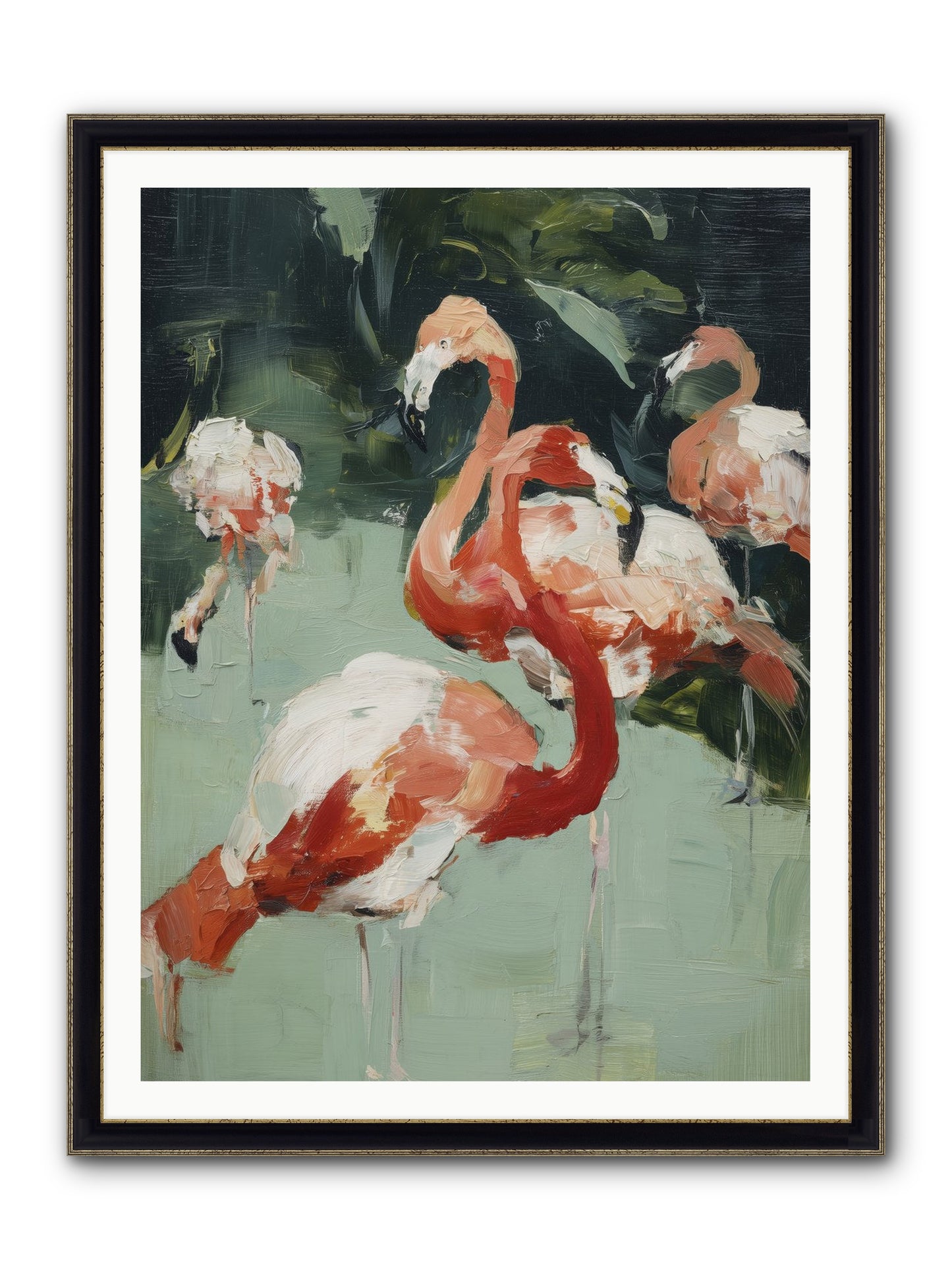 Dressed In Silk Framed Print - Black & Gold 36x48