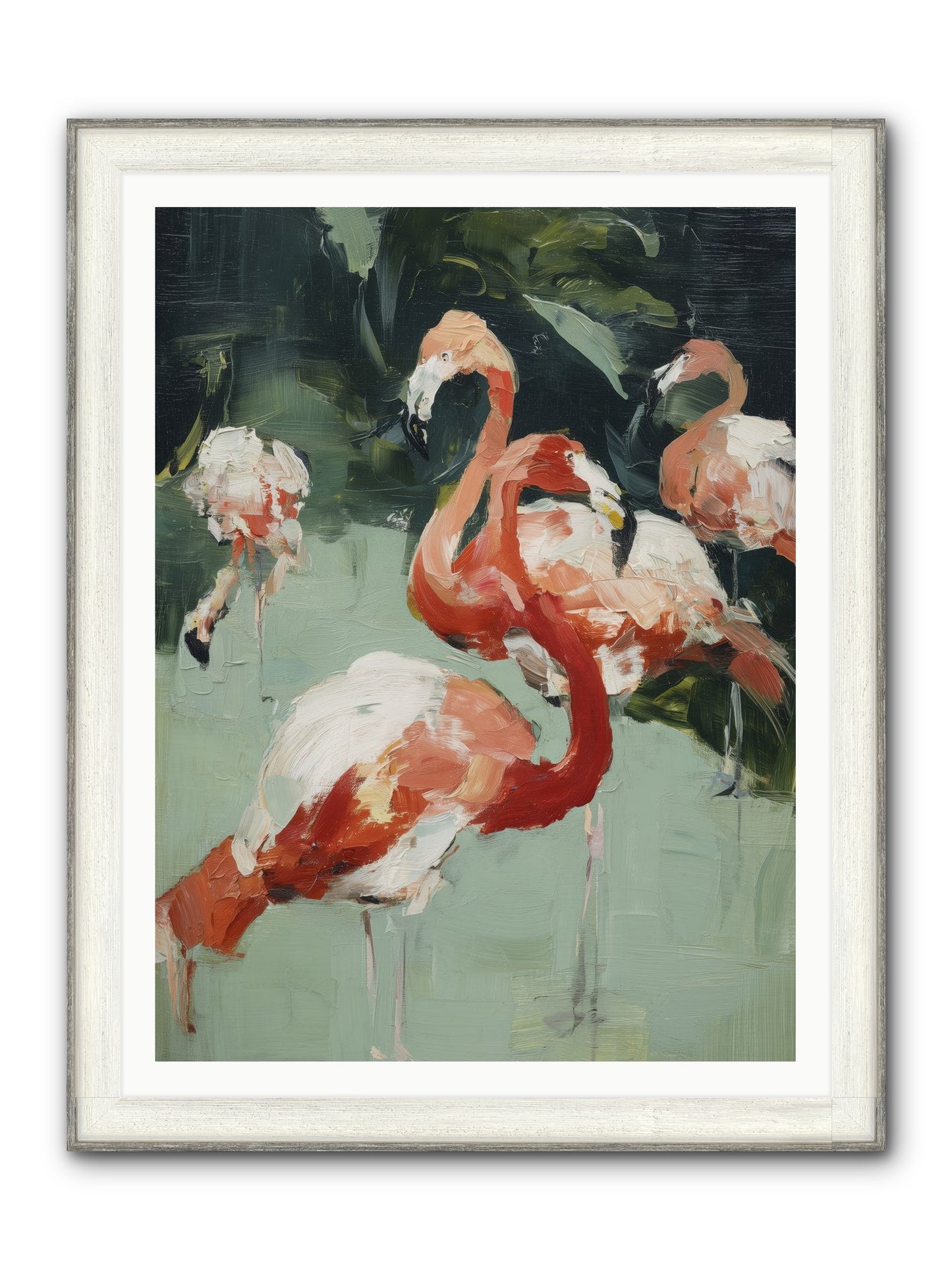 Dressed In Silk Framed Print - Driftwood White 36x48