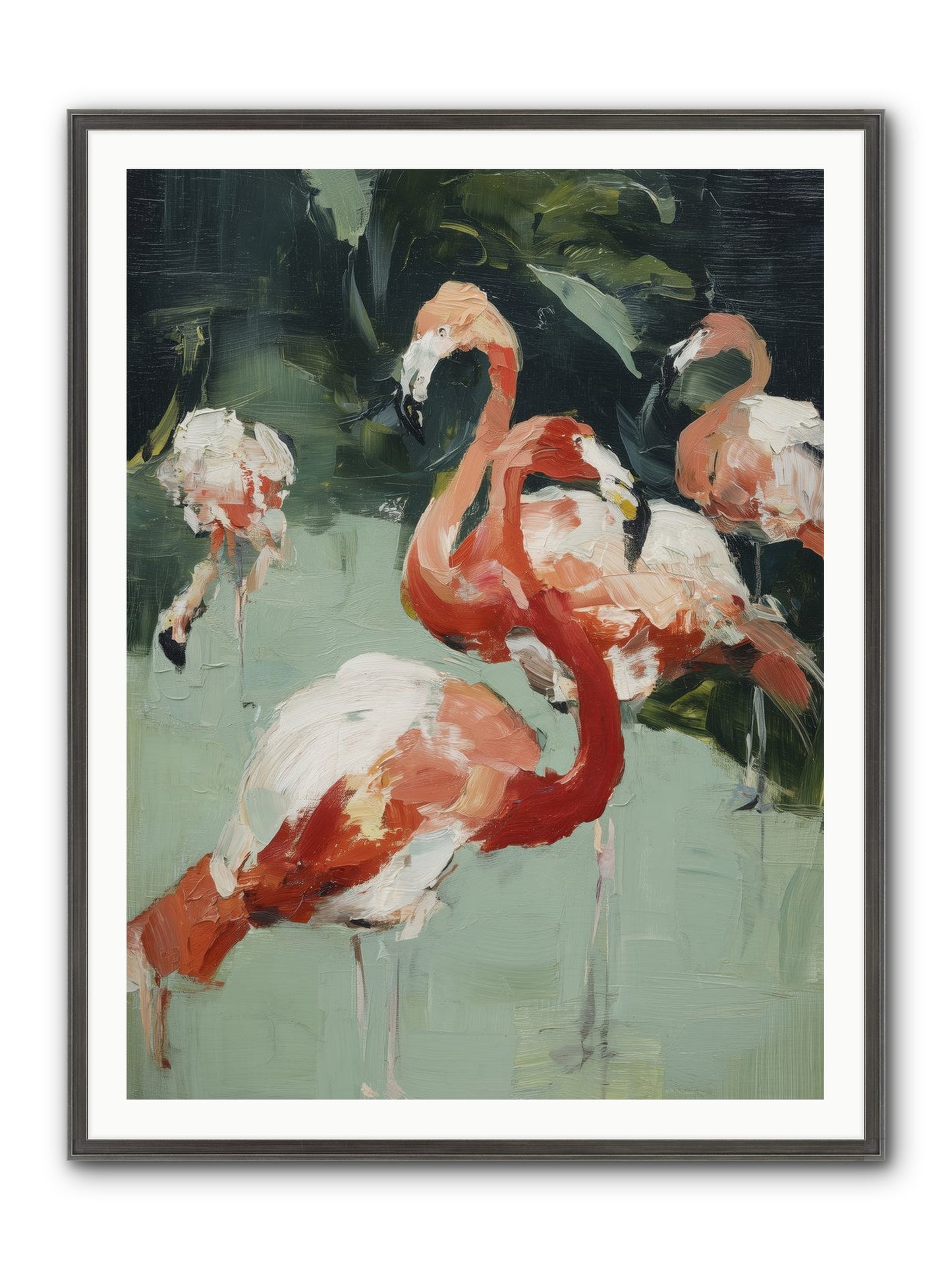 Dressed In Silk Framed Print - Slimwoods Black/Silver 36x48