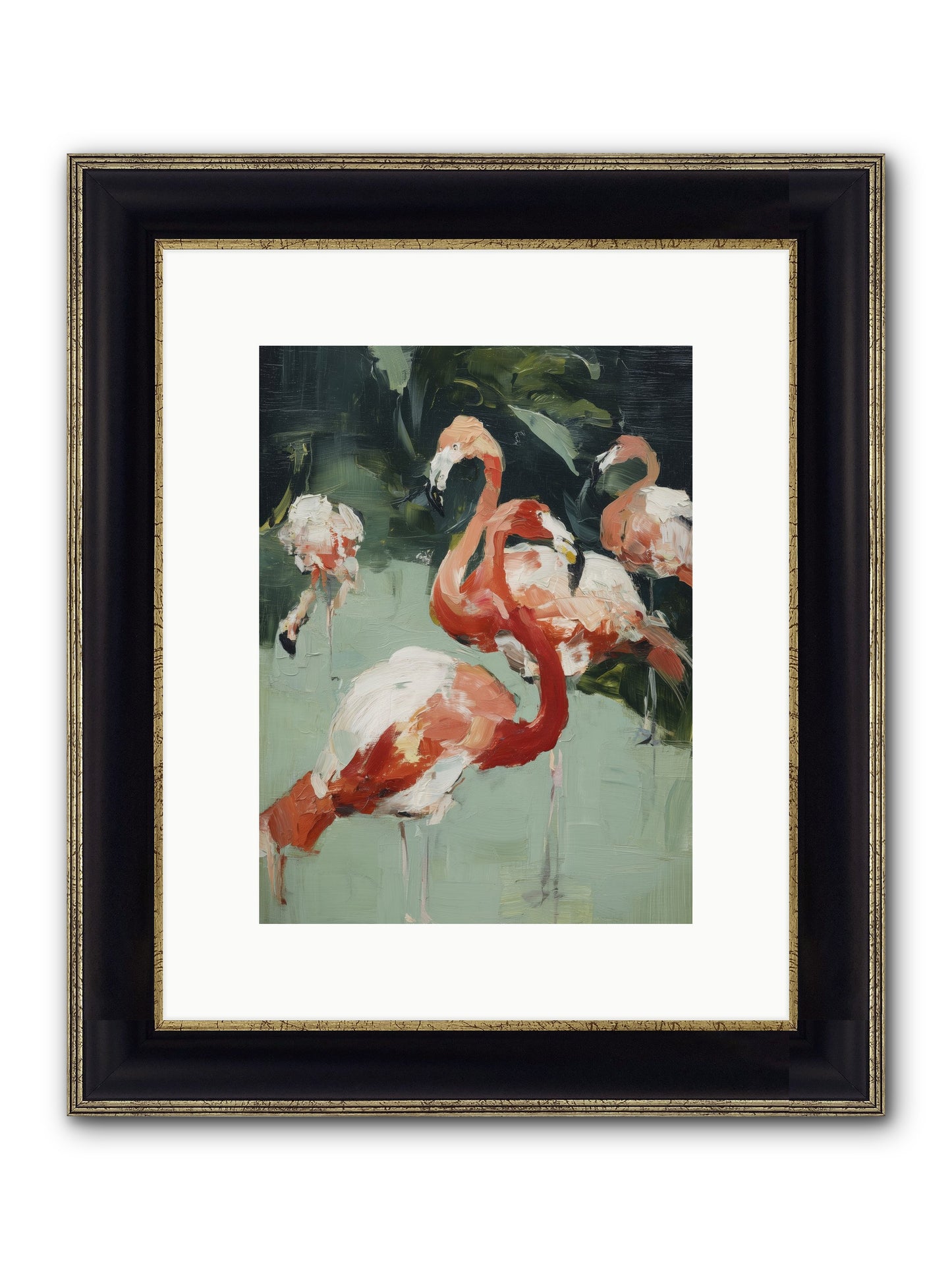 Dressed In Silk Framed Print - Black & Gold 9x12