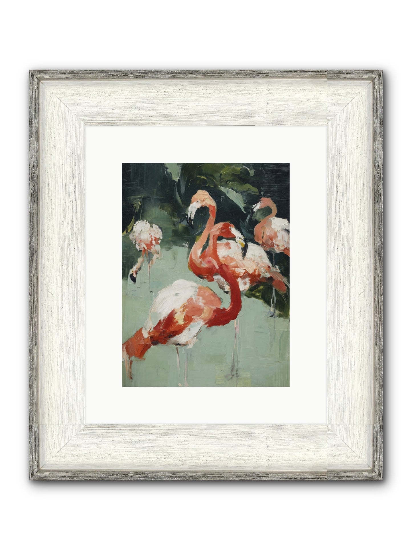 Dressed In Silk Framed Print - Driftwood White 9x12