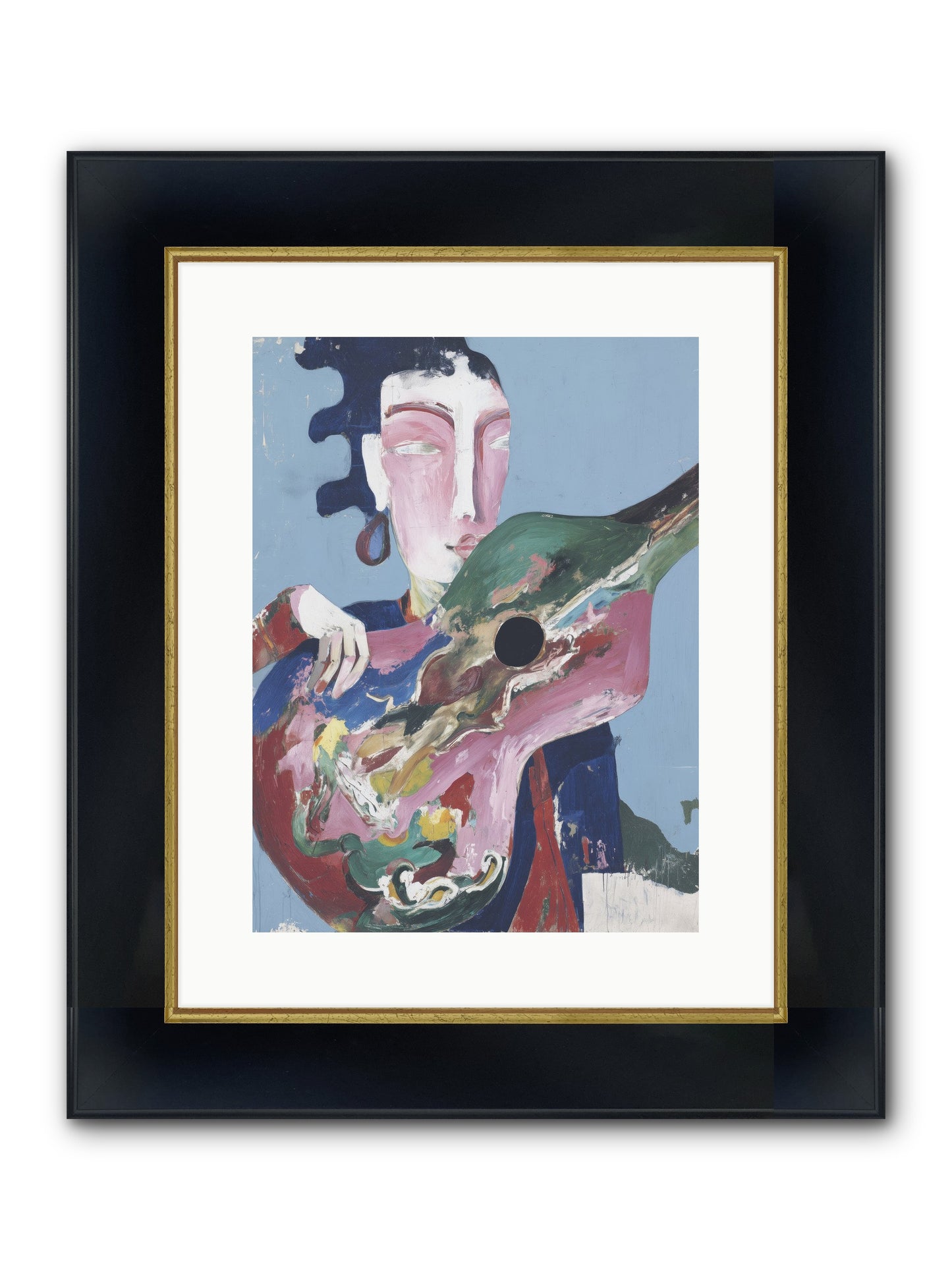 Drift Beneath Stars Framed Print - Wide Black w/Gold 12x16