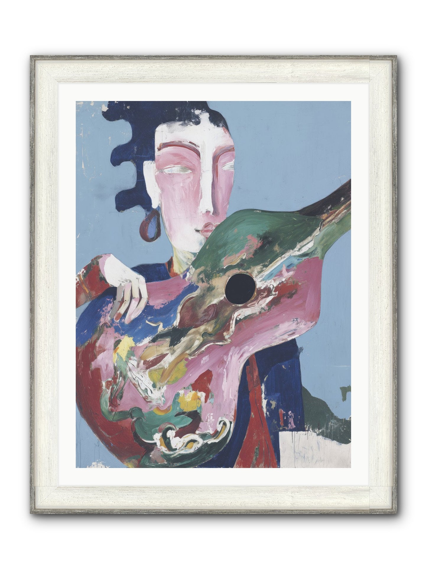Drift Beneath Stars Framed Print - Driftwood White 30x40