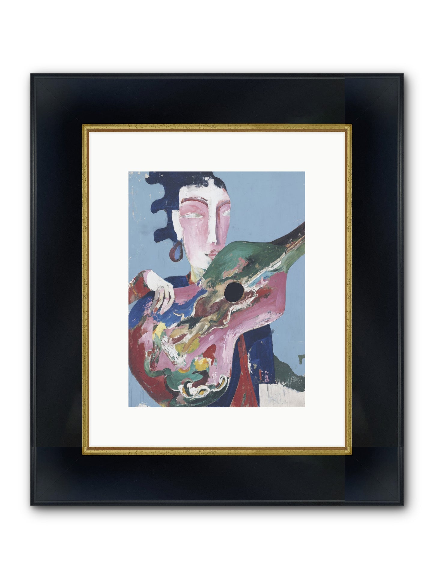 Drift Beneath Stars Framed Print - Wide Black w/Gold 9x12