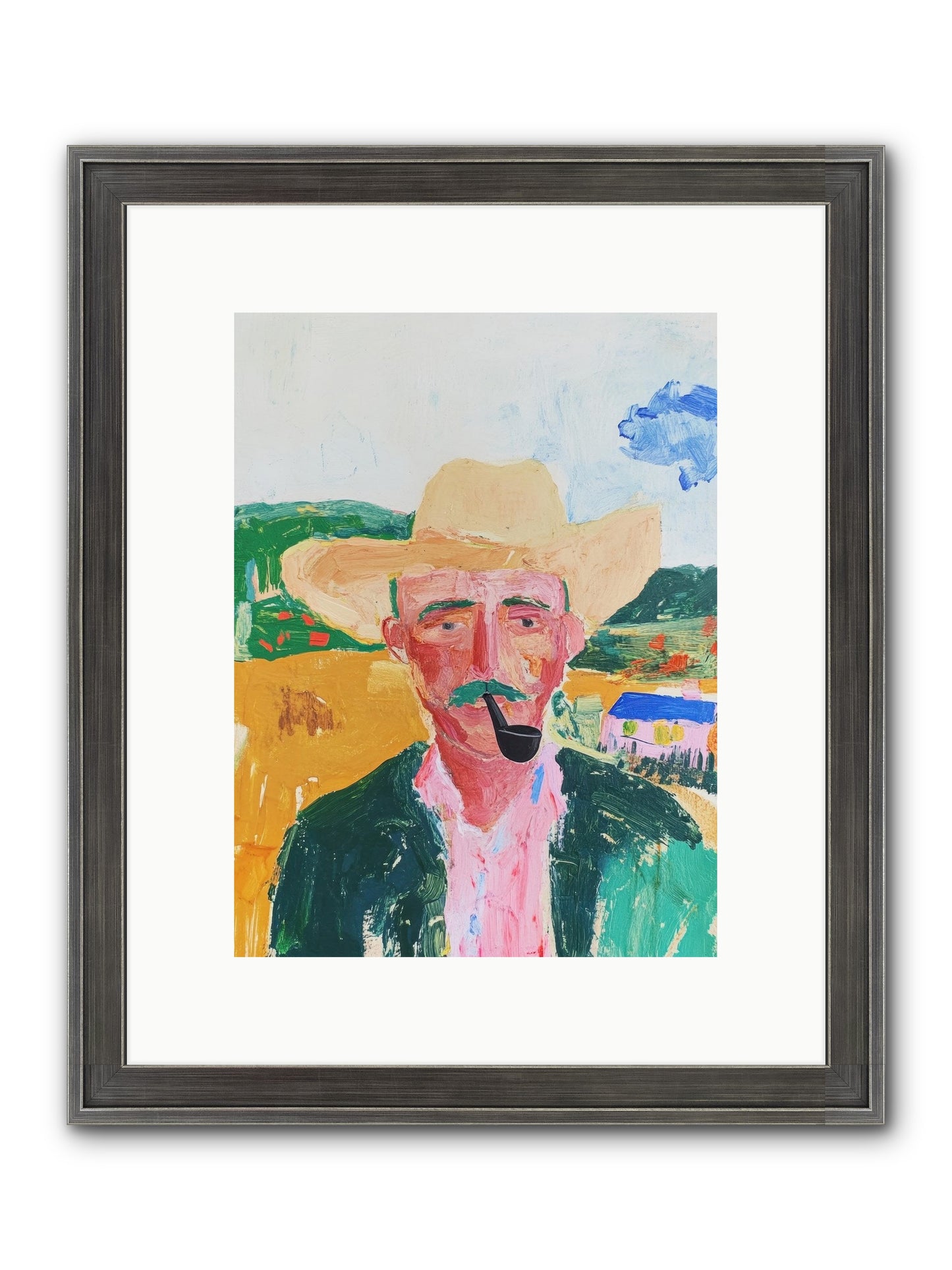 Drifting Smoke Framed Print - Slimwoods Black/Silver 9x12