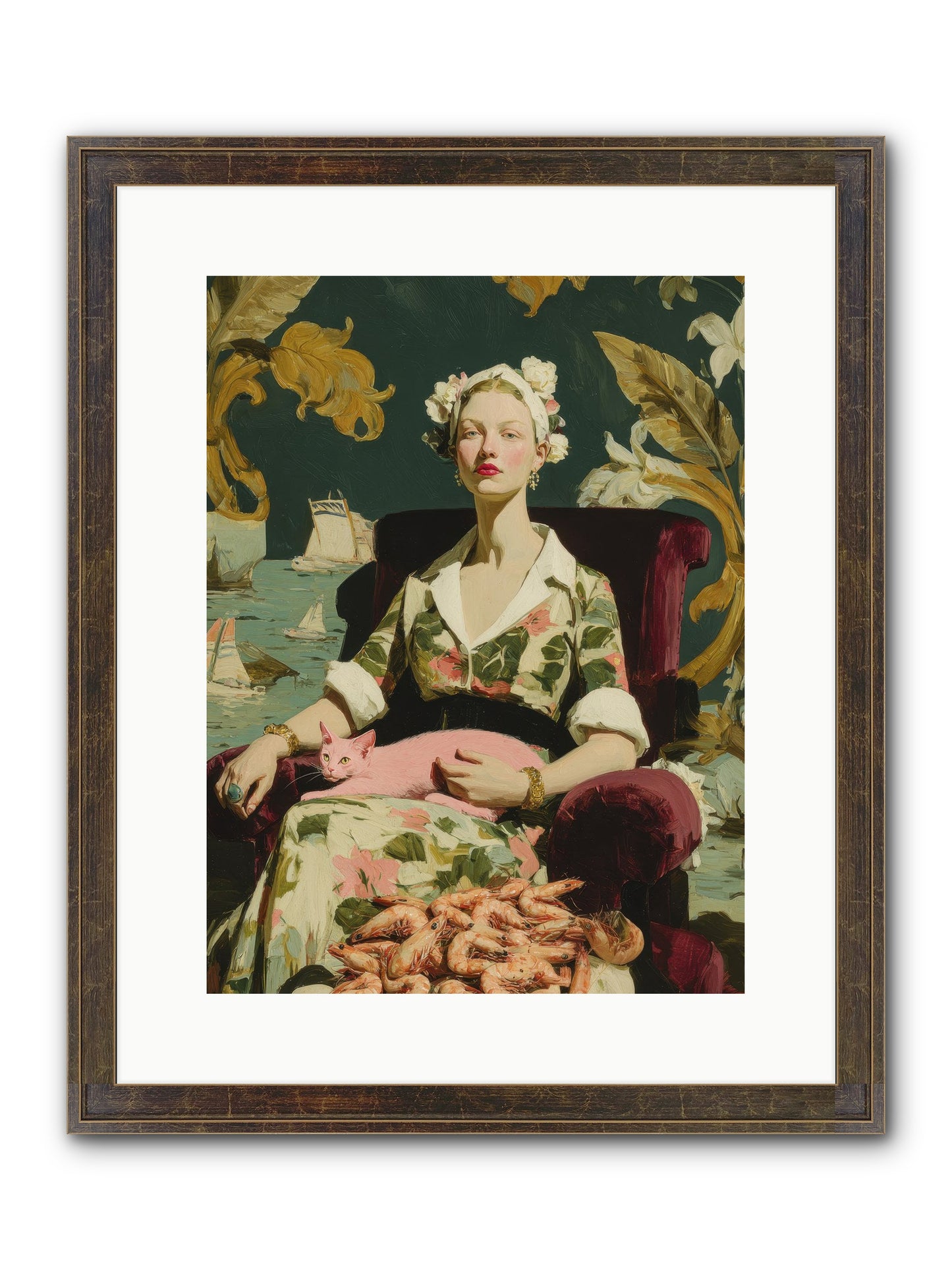 Duchess Of Daydreams Framed Print - Slimwoods Black/Gold 12x16