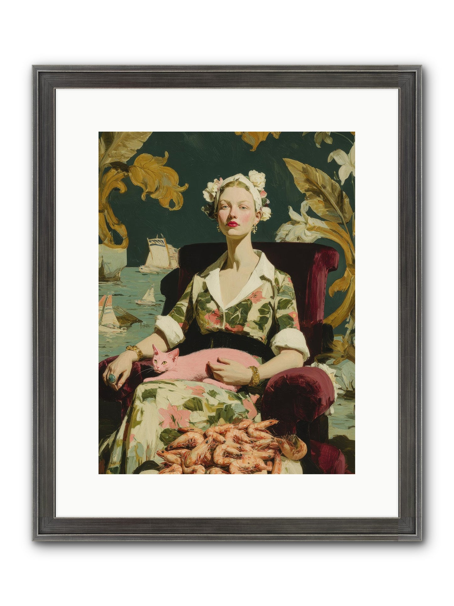 Duchess Of Daydreams Framed Print - Slimwoods Black/Silver 12x16