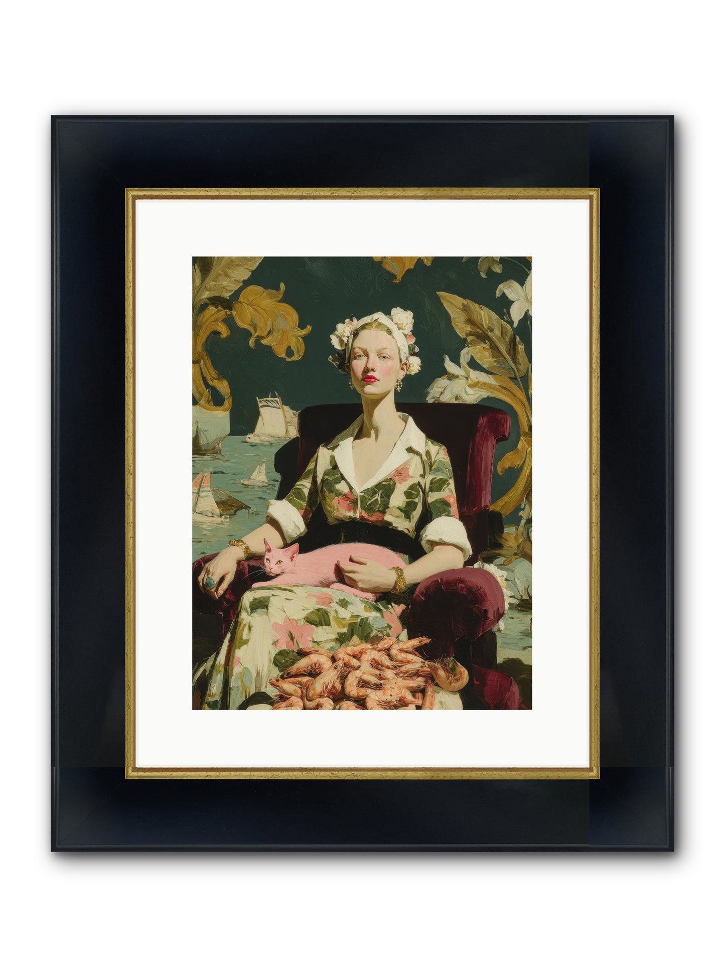 Duchess Of Daydreams Framed Print - Wide Black w/Gold 12x16
