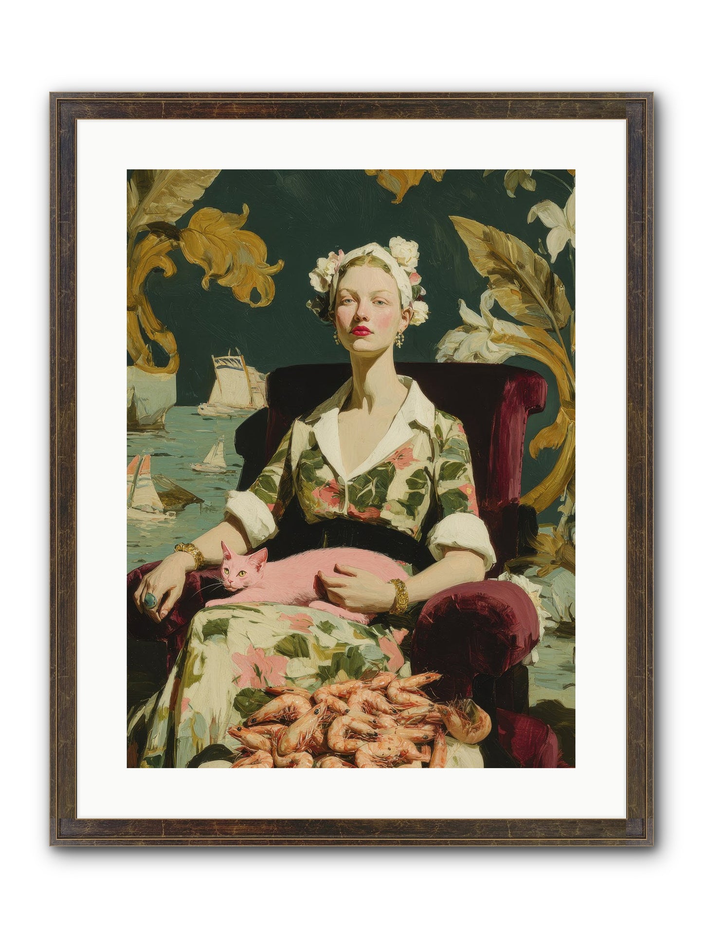 Duchess Of Daydreams Framed Print - Slimwoods Black/Gold 18x24