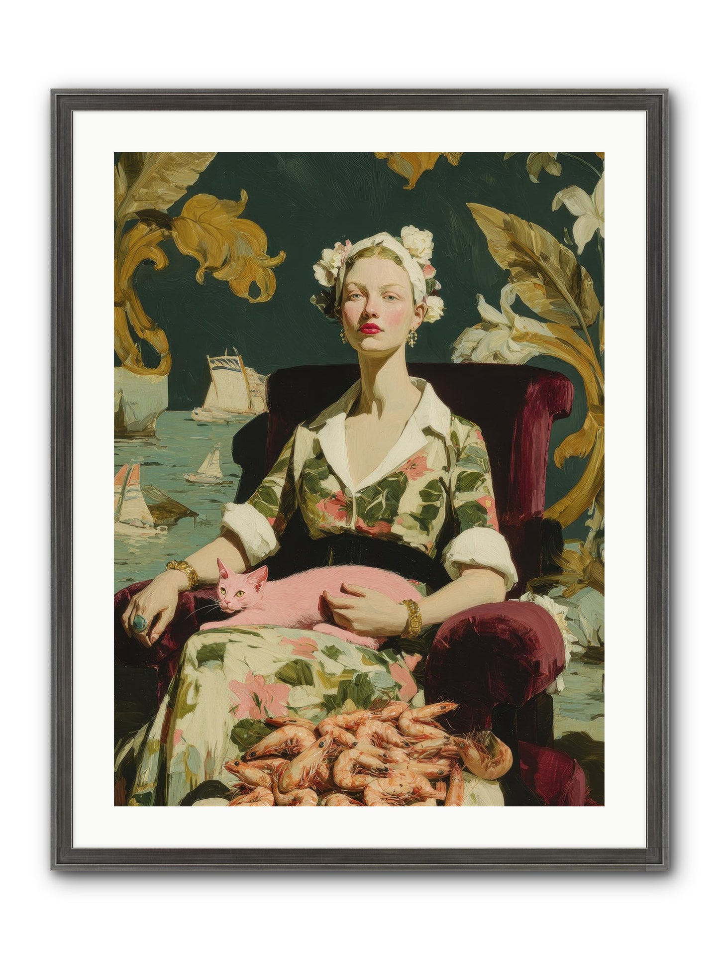 Duchess Of Daydreams Framed Print - Slimwoods Black/Silver 24x32